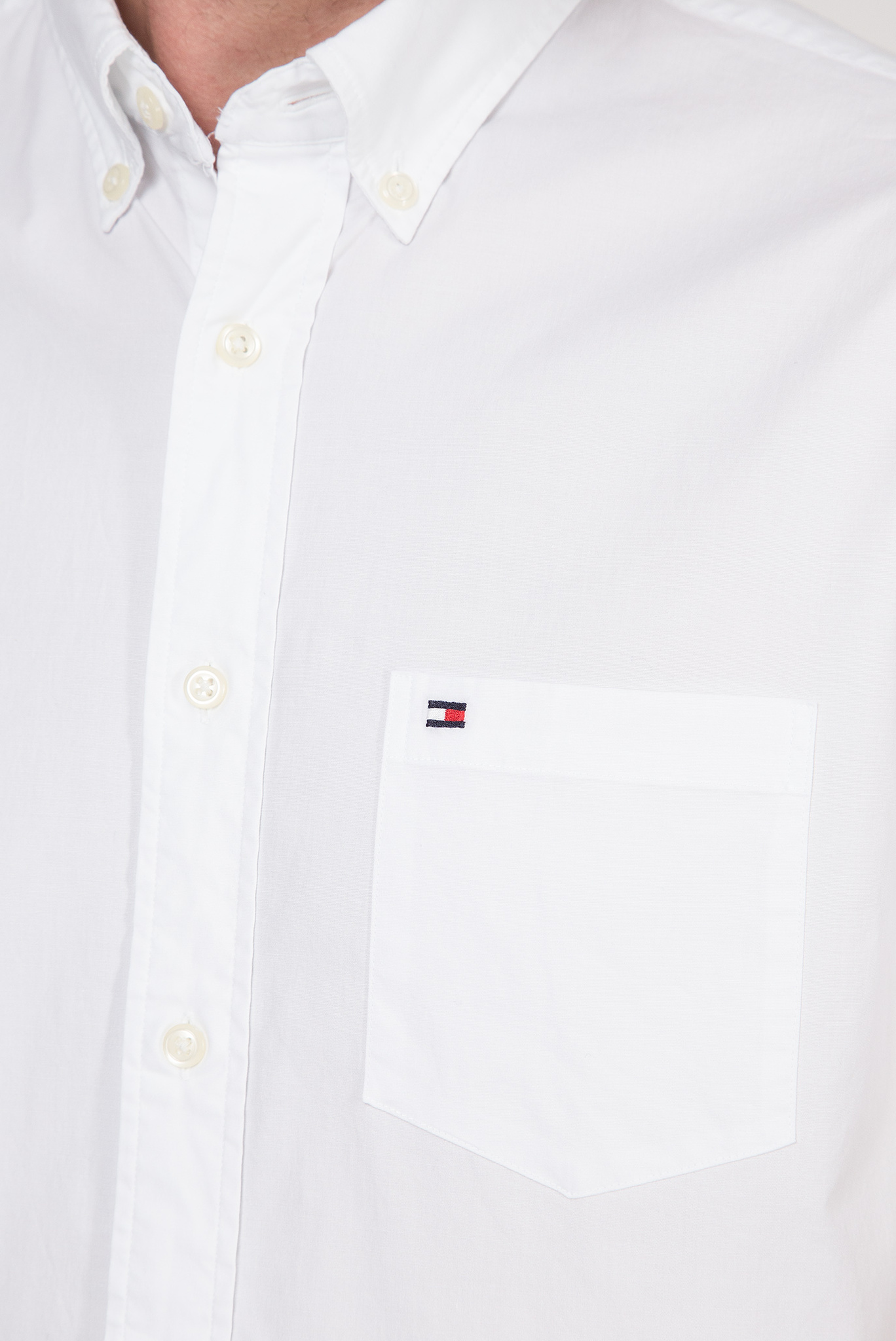 Мужская белая рубашка STRETCH POPLIN Tommy Hilfiger MW0MW10102 — FR Group