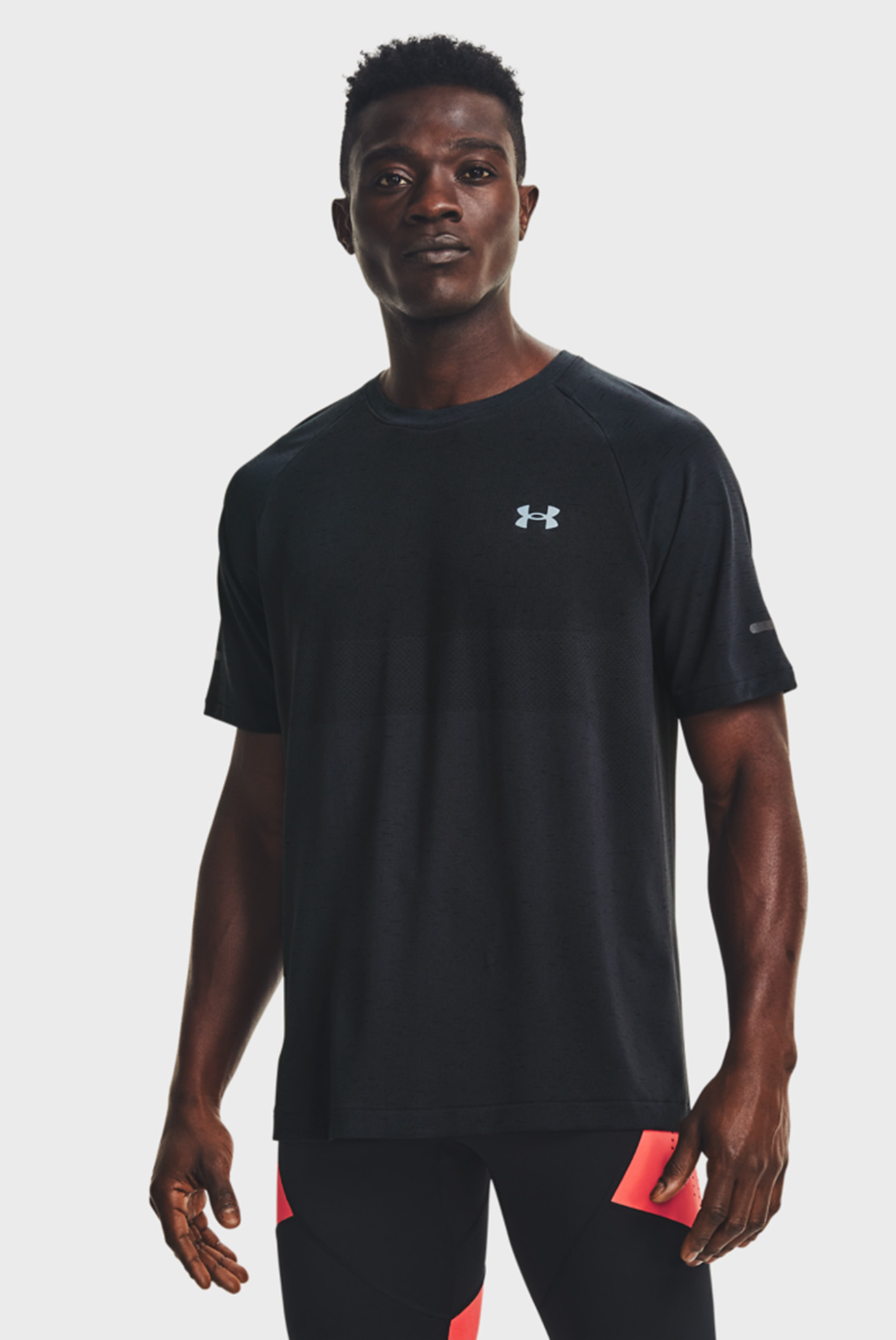 Мужская черная футболка UA Seamless Run 1