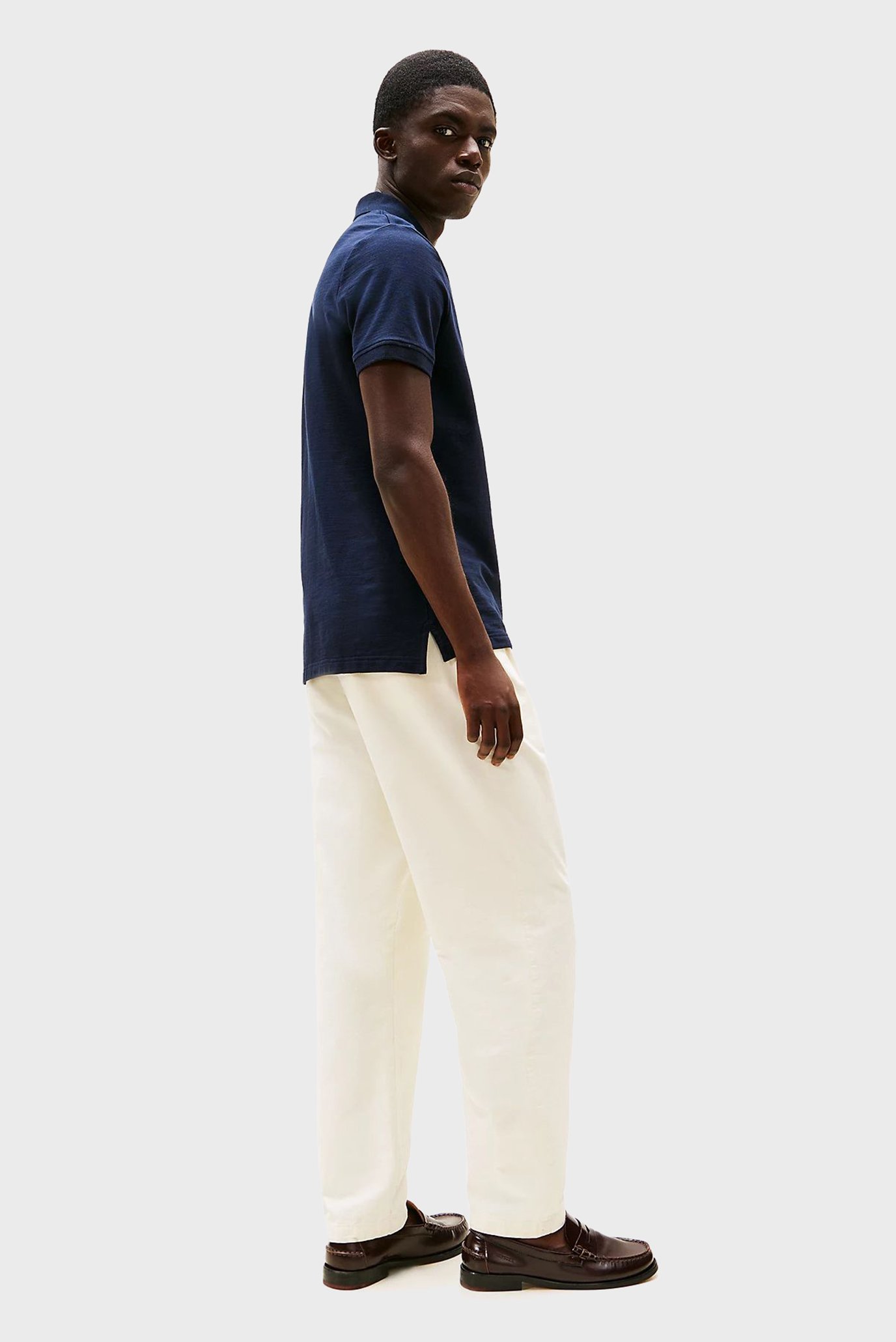 Мужское темно-синее поло COTTON LINEN TERRYTommy Hilfiger Мужское темно-синее поло COTTON LINEN TERRY 3