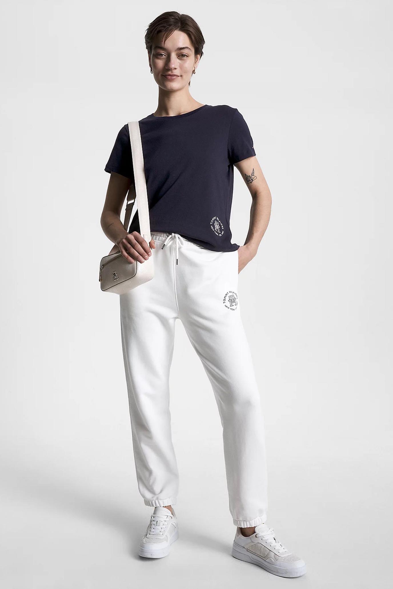 Женская темно-синяя футболка REG ROUND MD TH C-NK SS 2