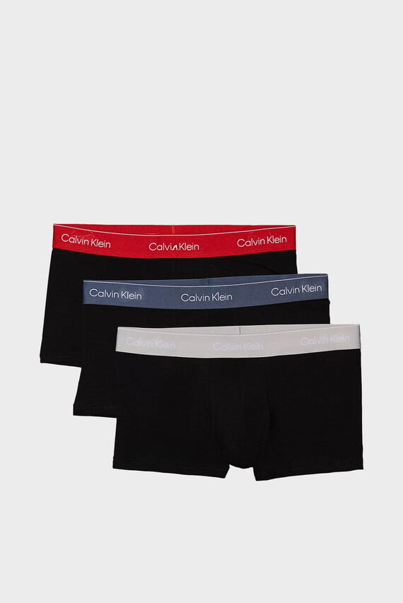 Мужские черные боксеры (3 шт) LOW RISE TRUNK Calvin Klein