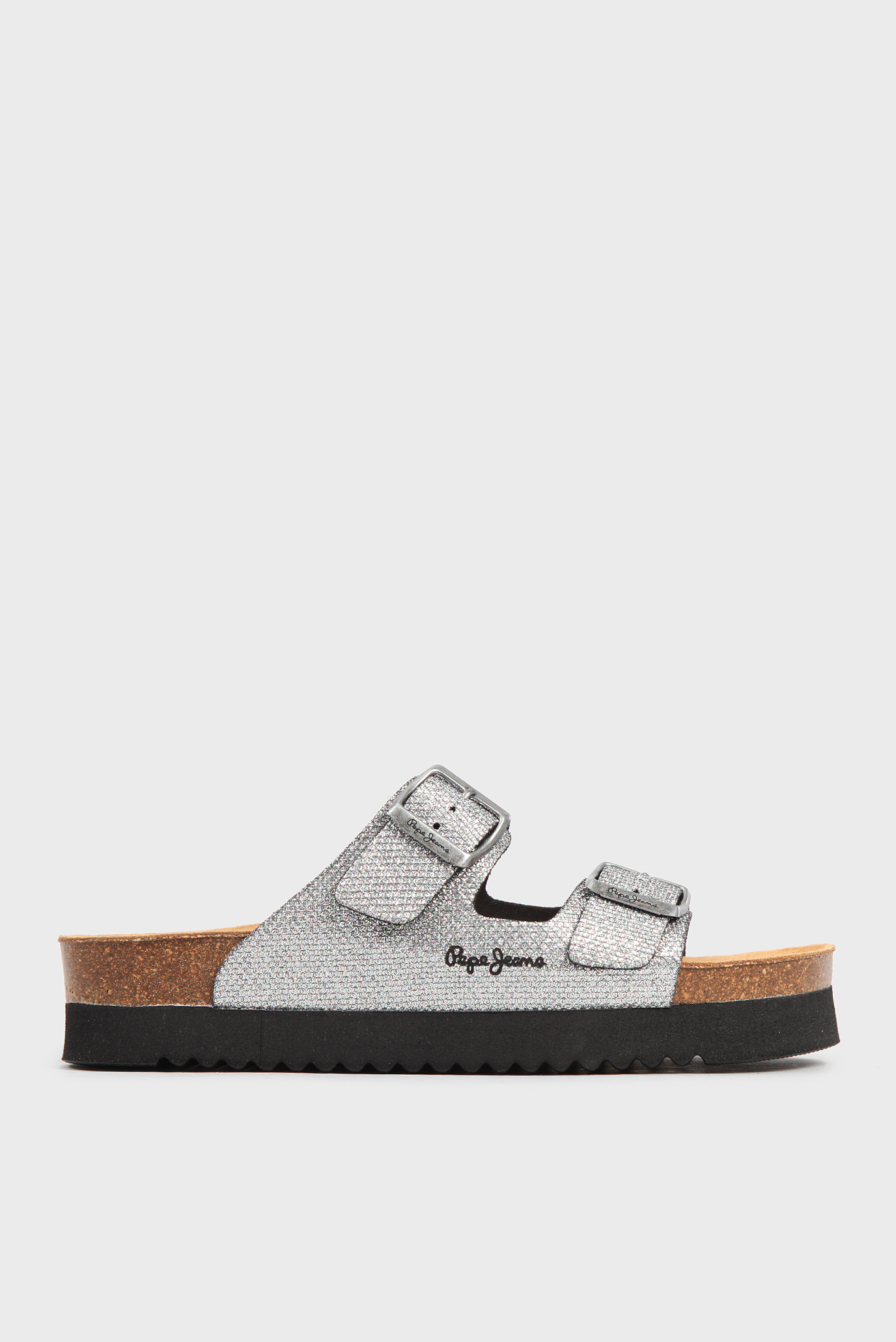 Женские серебристые сандалии 6