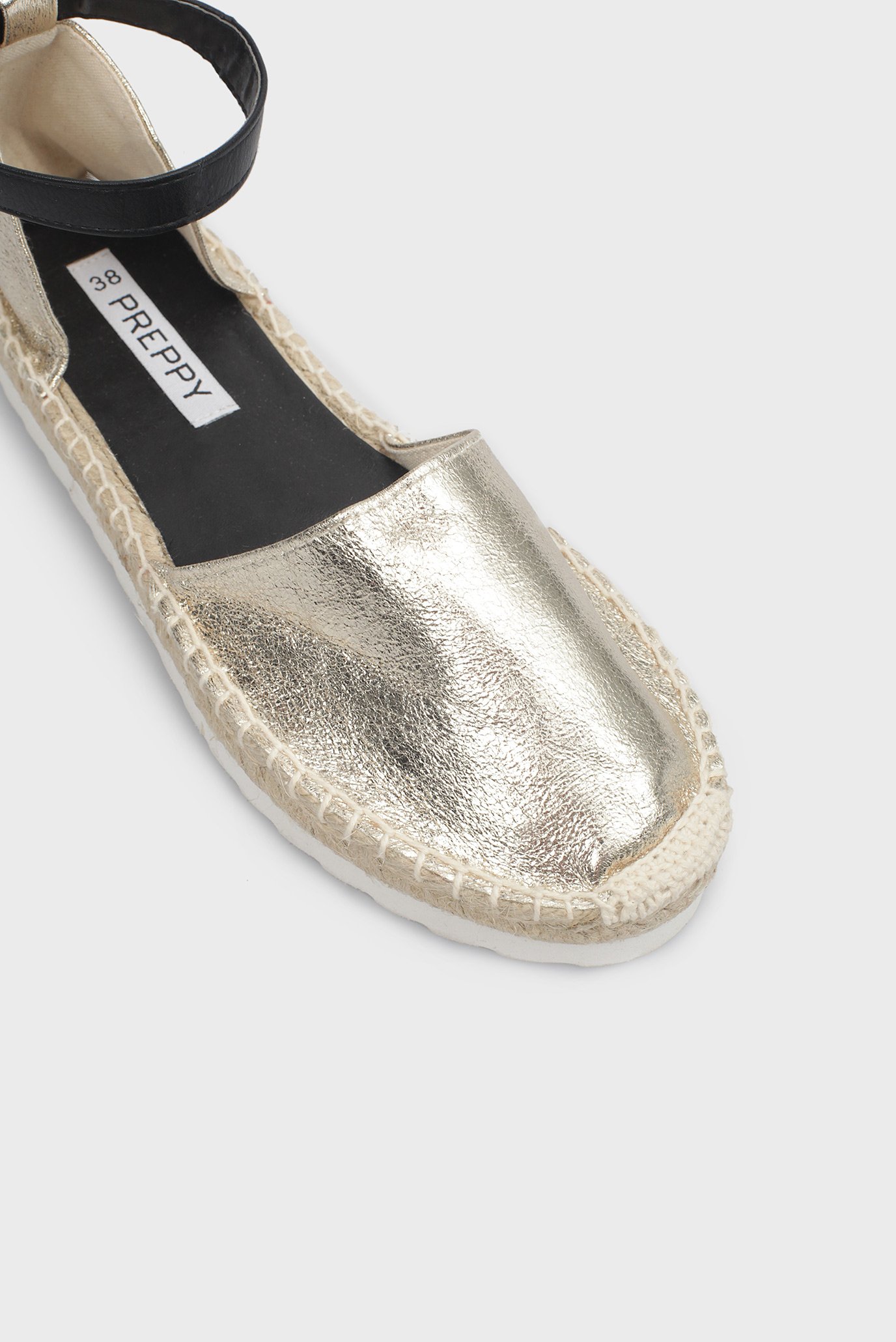 Женские золотистые эспадрильи 4