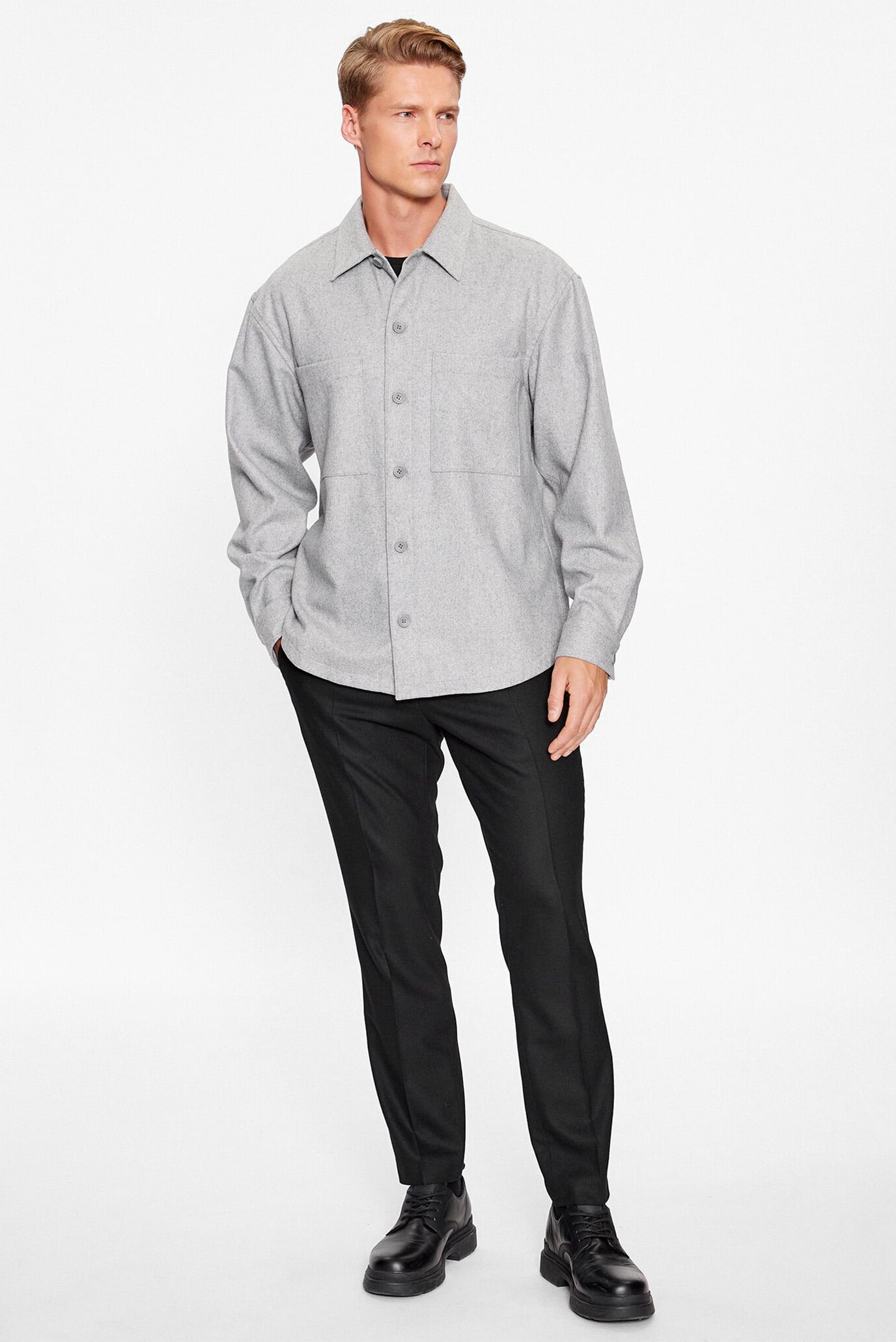 Рубашка WOOL BLEND OVERSHIRT 3