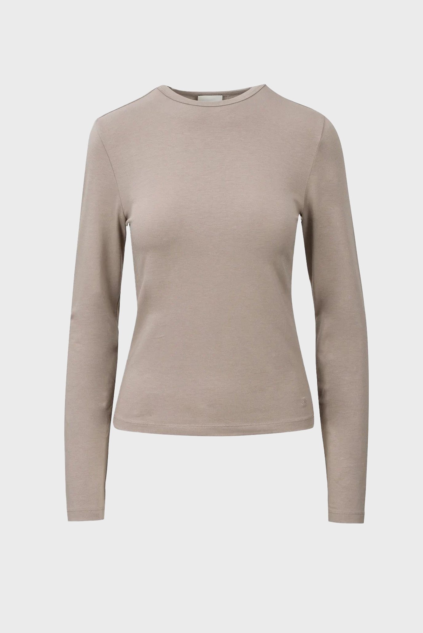 Женский бежевый лонгслив MODAL STRETCH SLIM C-NECK TOP LS 1