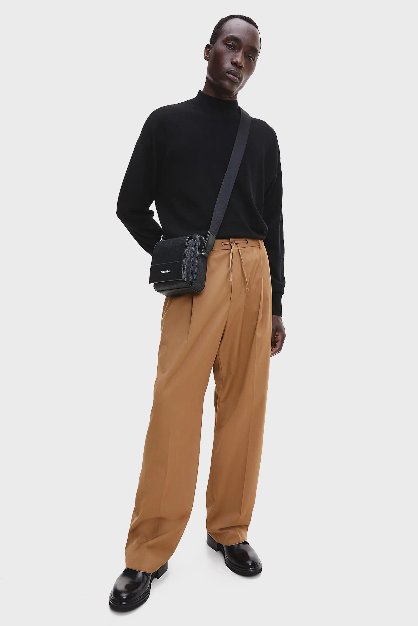 Мужской черный шерстяной гольф SUPERIOR WOOL MOCK NECK 9