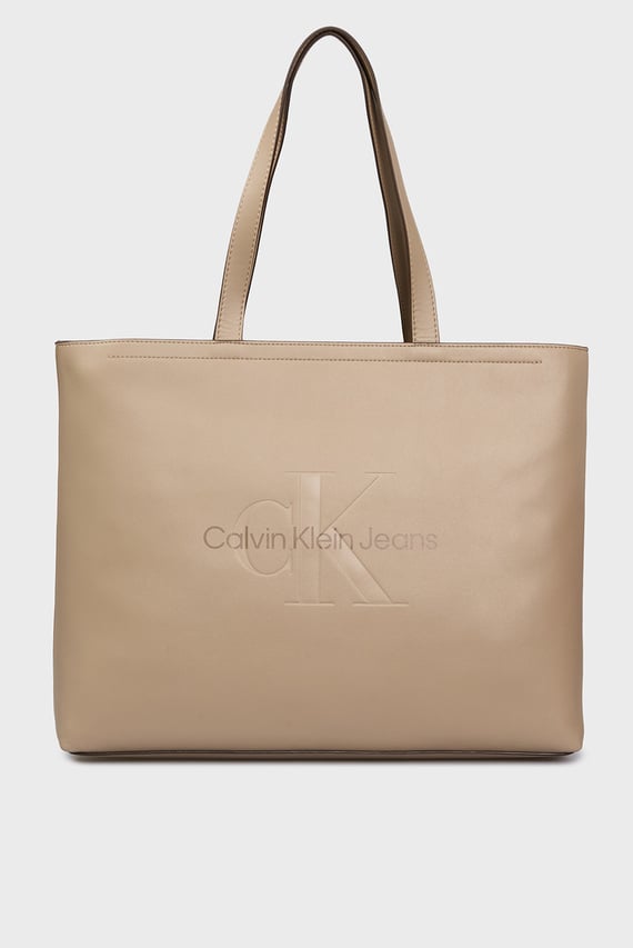Женская бежевая сумка SCULPTED SLIM TOTE34 MONO