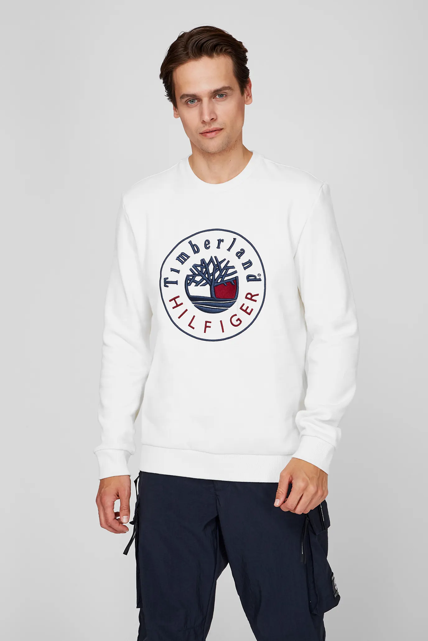 Мужской белый свитшот Tommy Hilfiger x Timberland 7