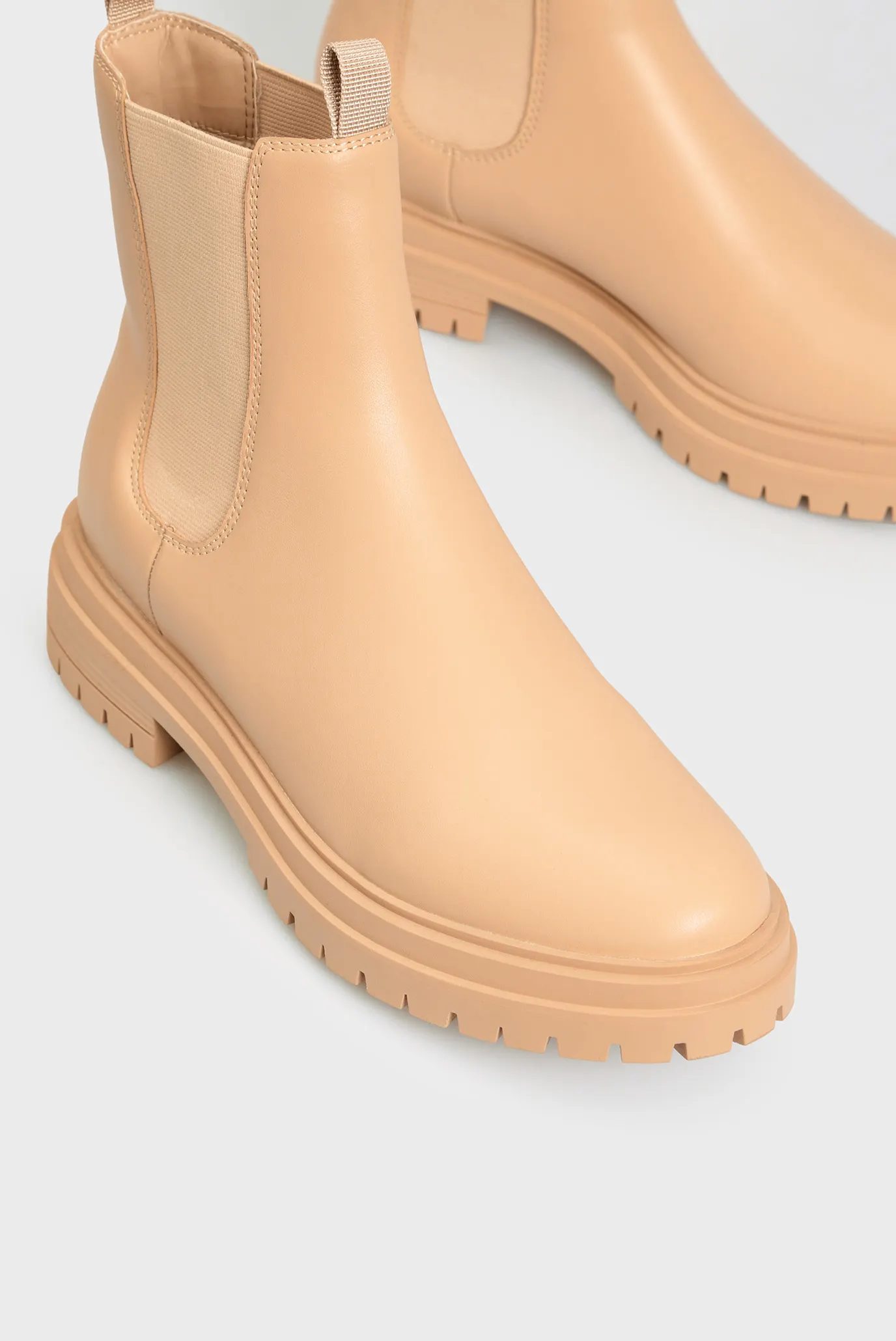 Женские бежевые кожаные челси Kenshi 7