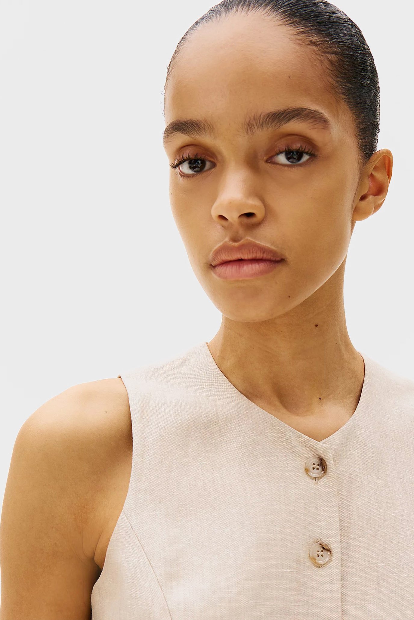 Платье LINEN MIX SLEEVELESS DRESS 2