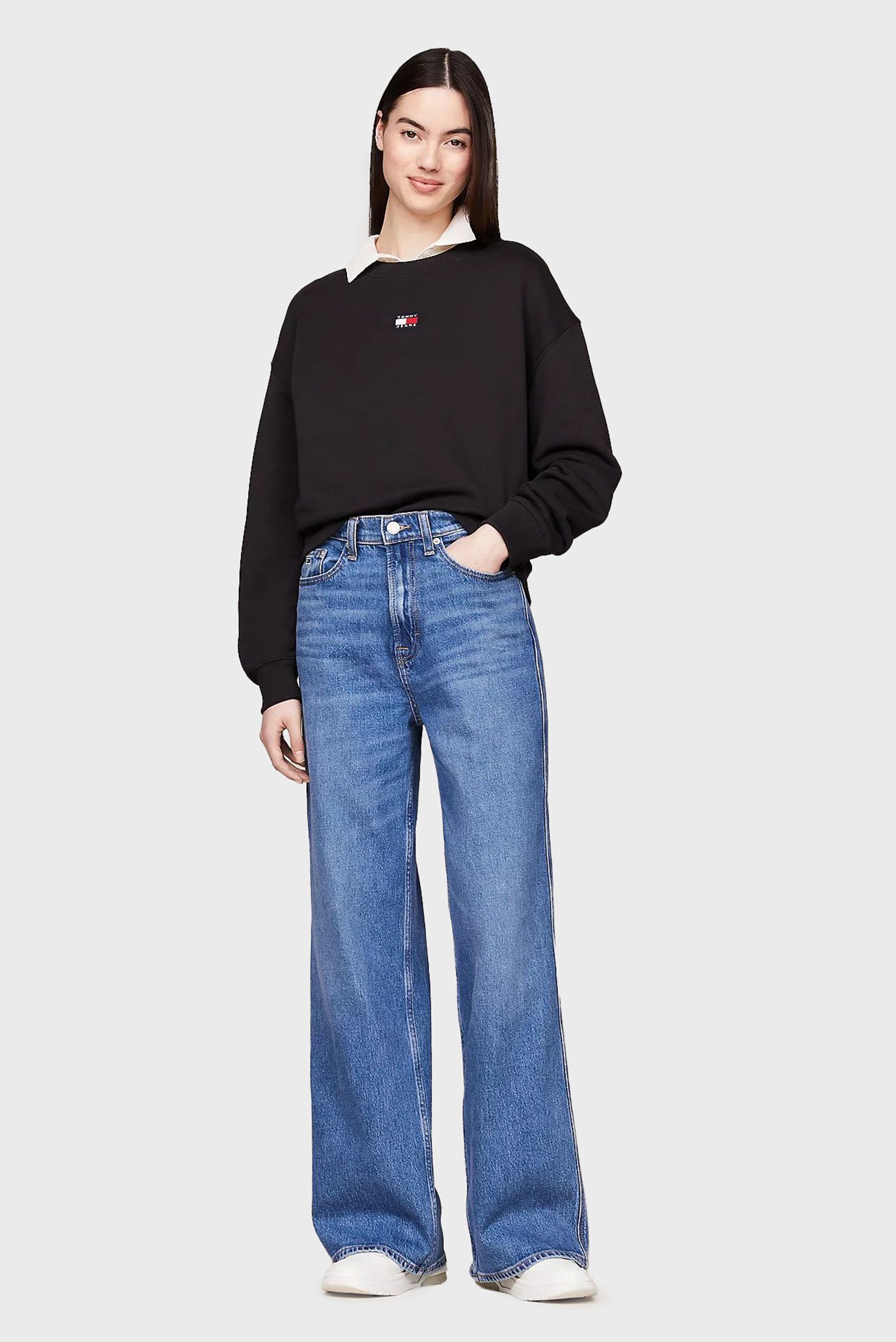 Женский черный свитшот TJW BXY BADGE CREW EXT 2