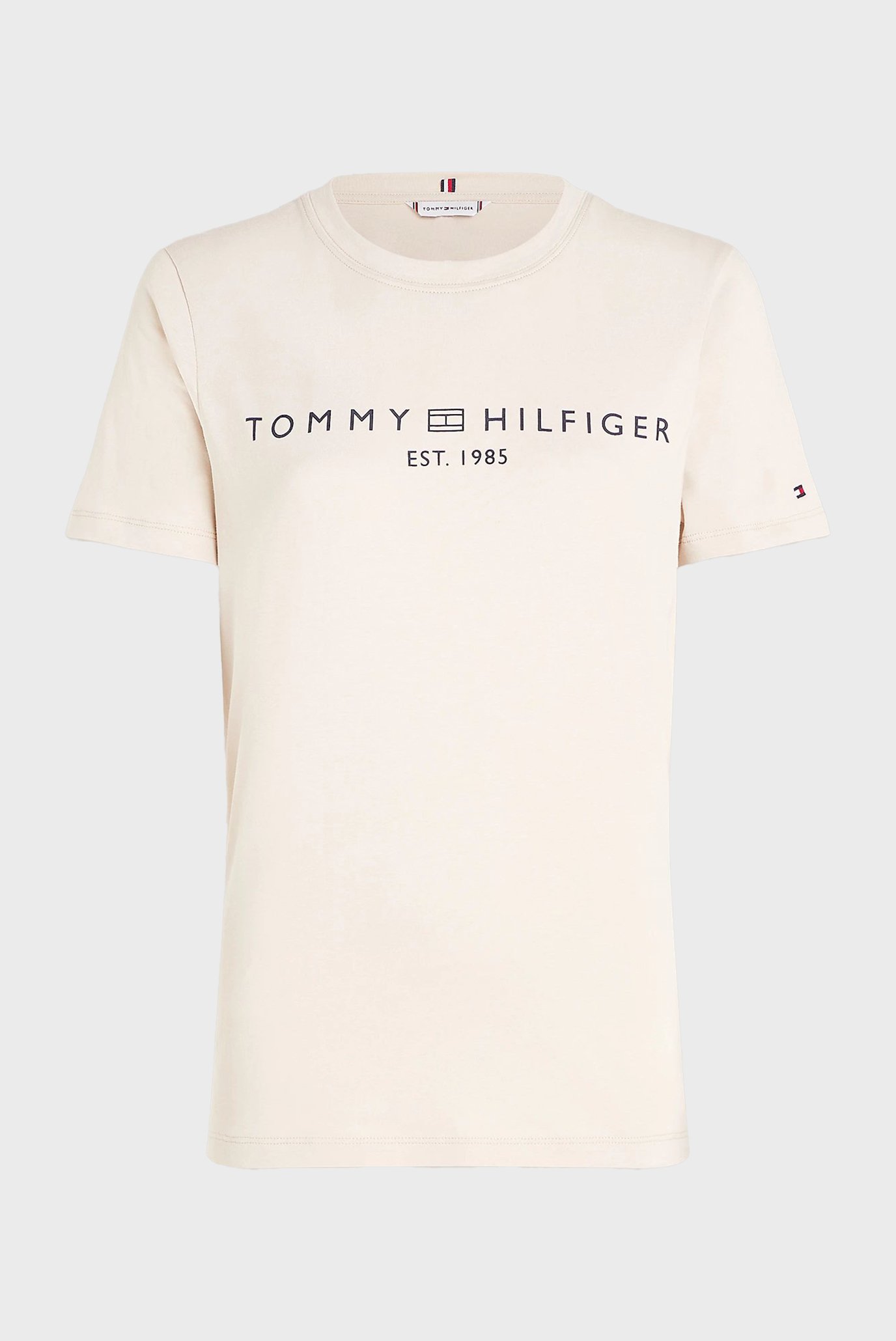 Женская бежевая футболка REG CORP LOGO C-NK SS 5