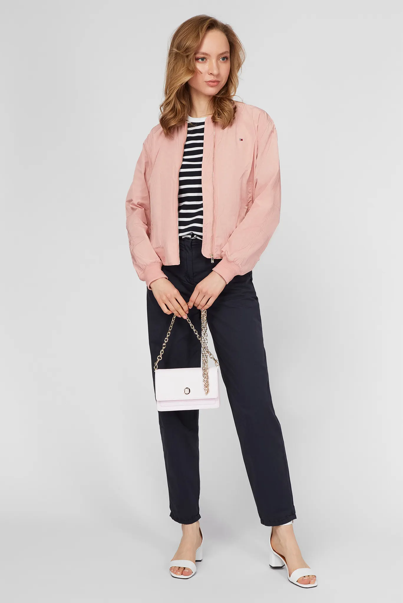 Женский розовый бомбер TH E POLY 5