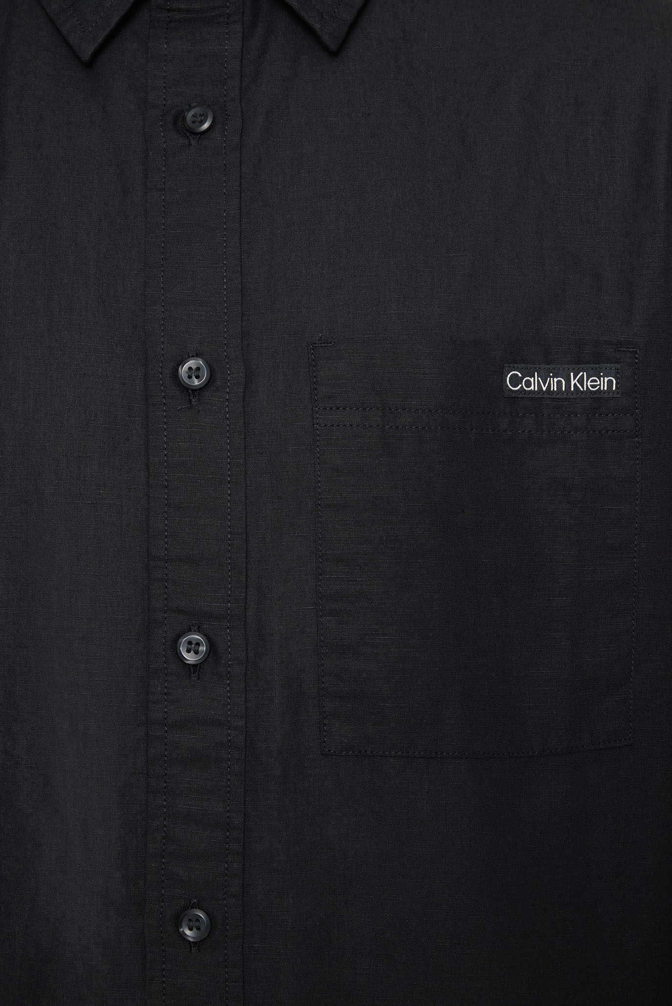 Мужская черная льняная рубашка LINEN COTTON SHIRT 3