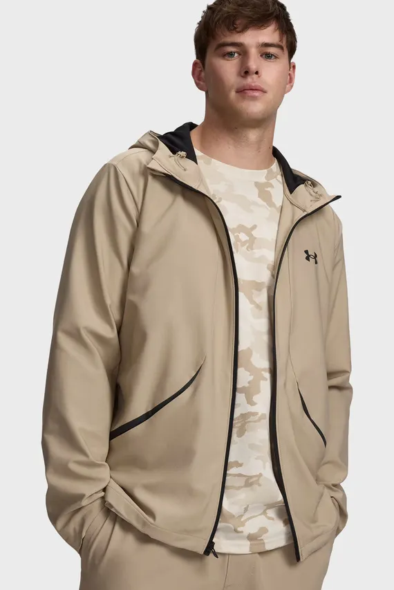 Лонгслив UA Unstoppable Woven Jacket-BRN Under Armour