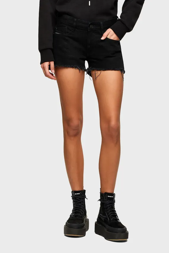 Женские черные джинсовые шорты DE-RIFTY SHORTS Diesel