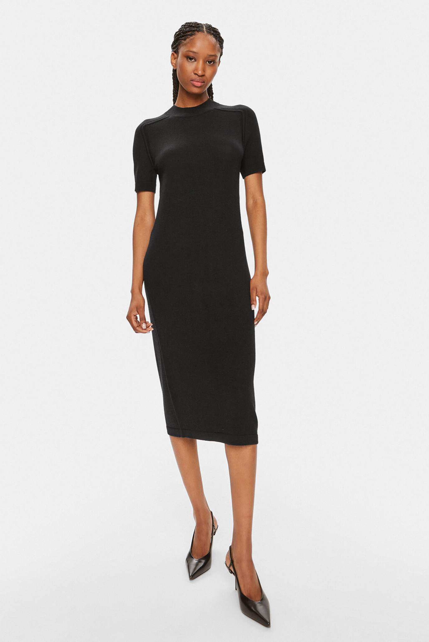 Платье/MERINO WOOL MOCK-NK KNEE DRESS 1