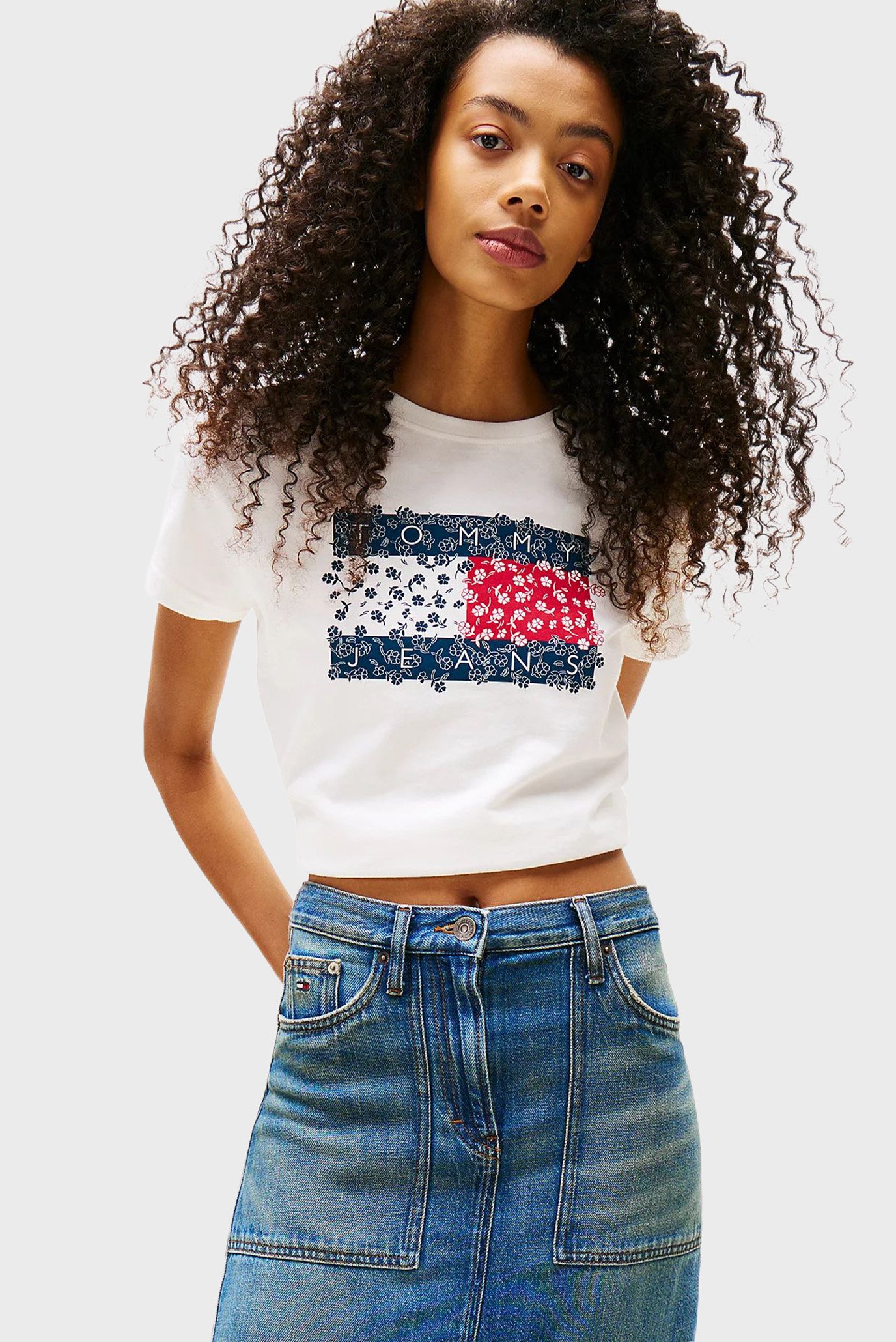 Футболка/TJW REG FLORAL FLAG TEE 1