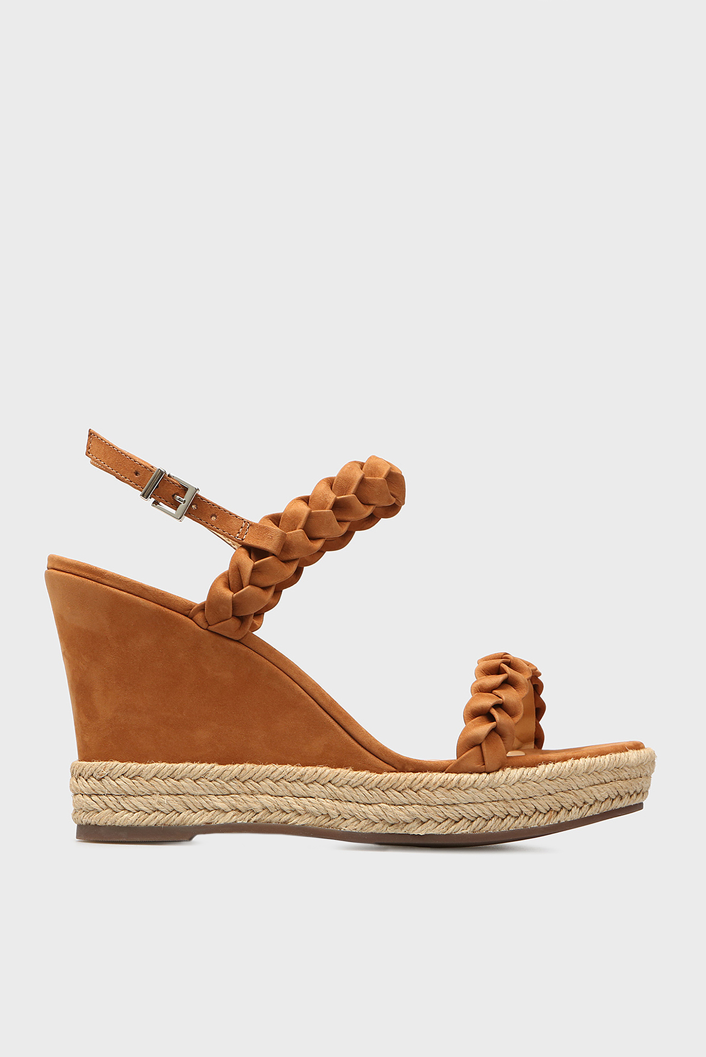 Женские рыжие кожаные босоножки 6