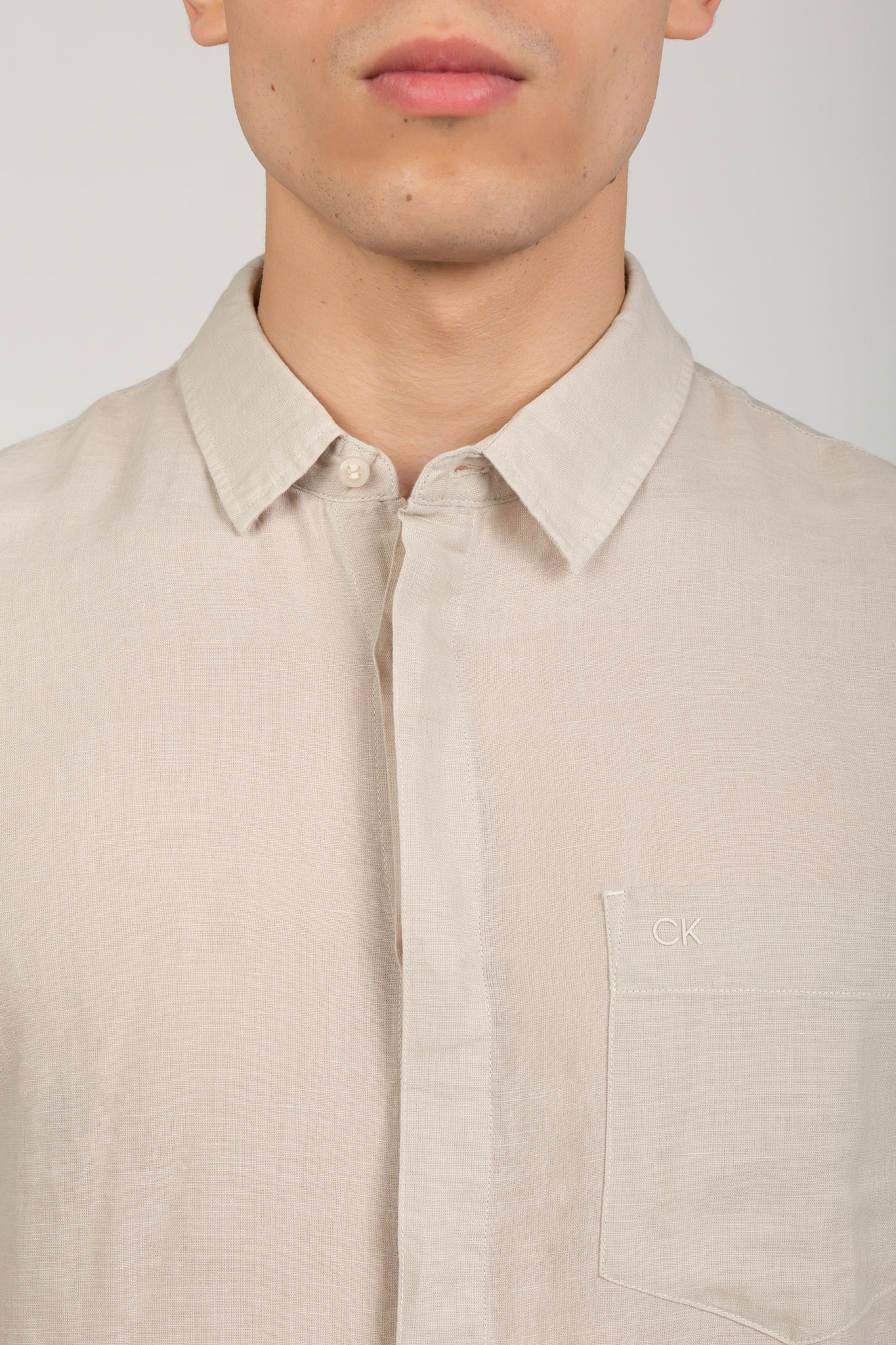 Рубашка COTTON LINEN CHEST POCKET SHIRT 4