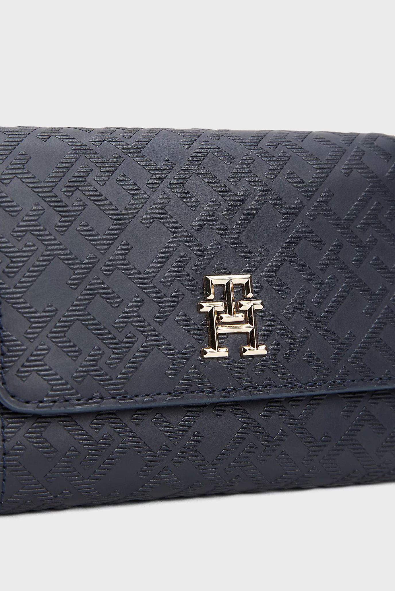 Женский темно-синий кошелек с узором TH DISTINCT TRIFOLD WALLET MONO 3