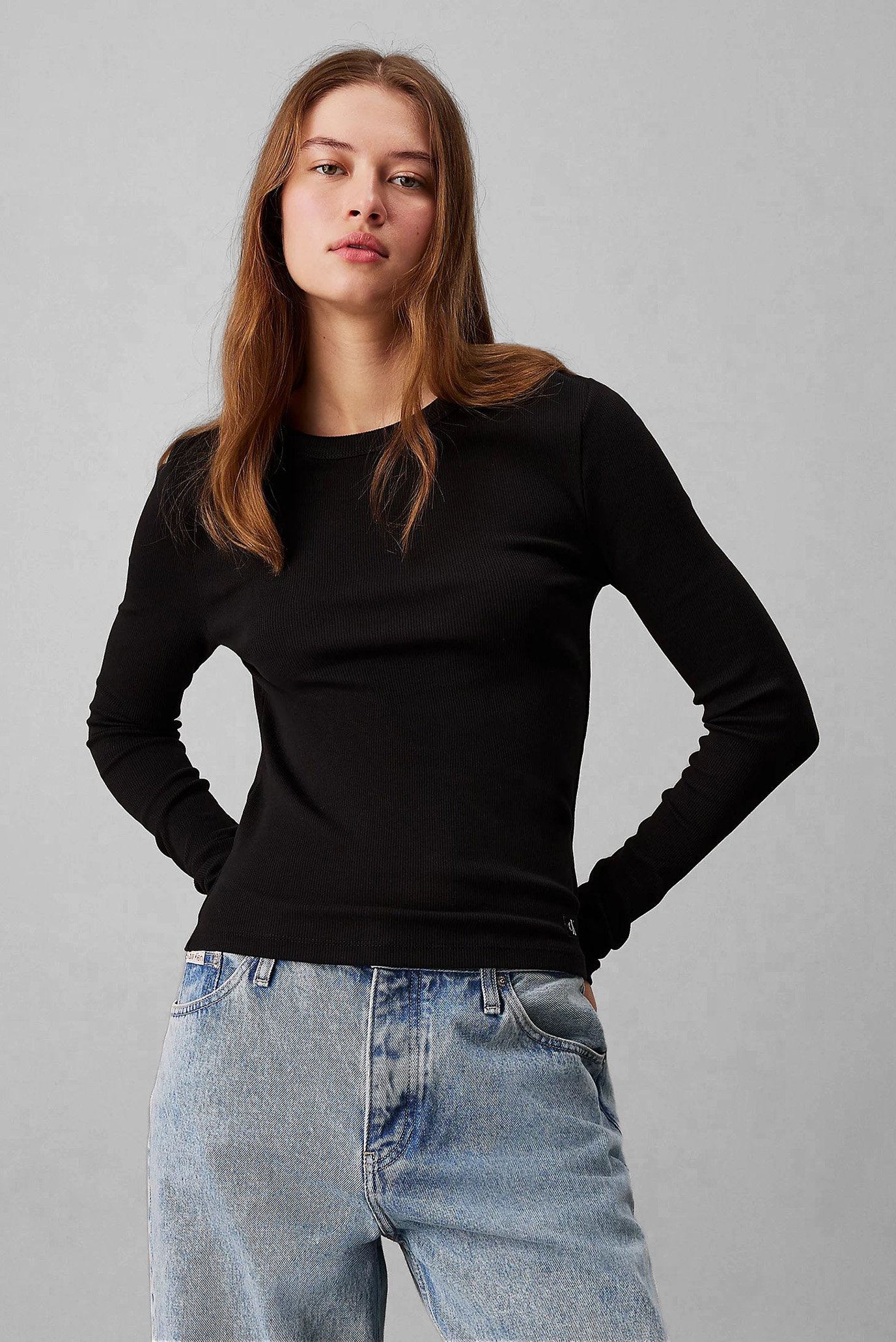 Лонгслив/WOVEN LABEL RIB LONG SLEEVE (disabled for color code resolve) 1