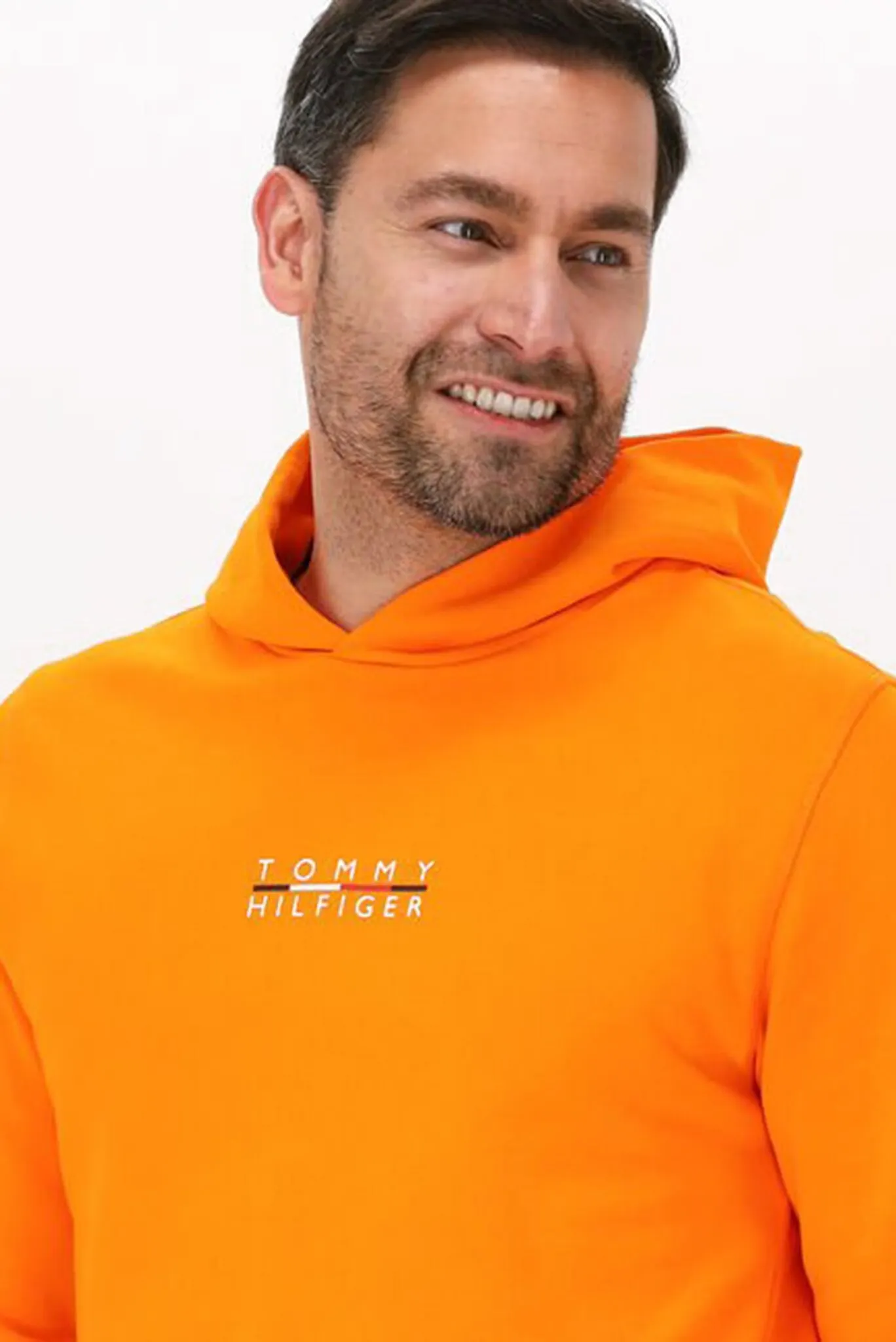 Мужское оранжевое худи SQUARE LOGO 3