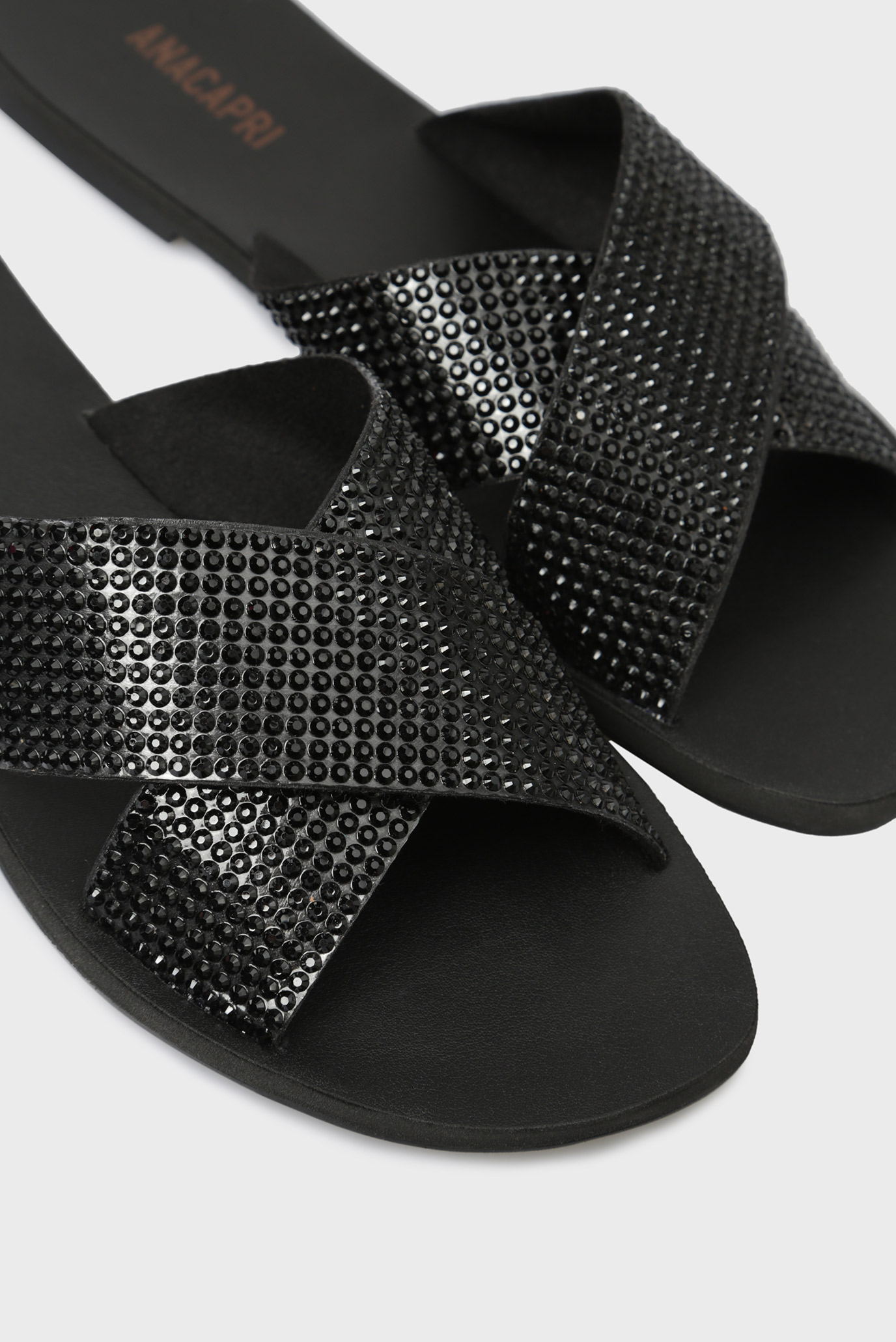 Женские черные слайдеры 10