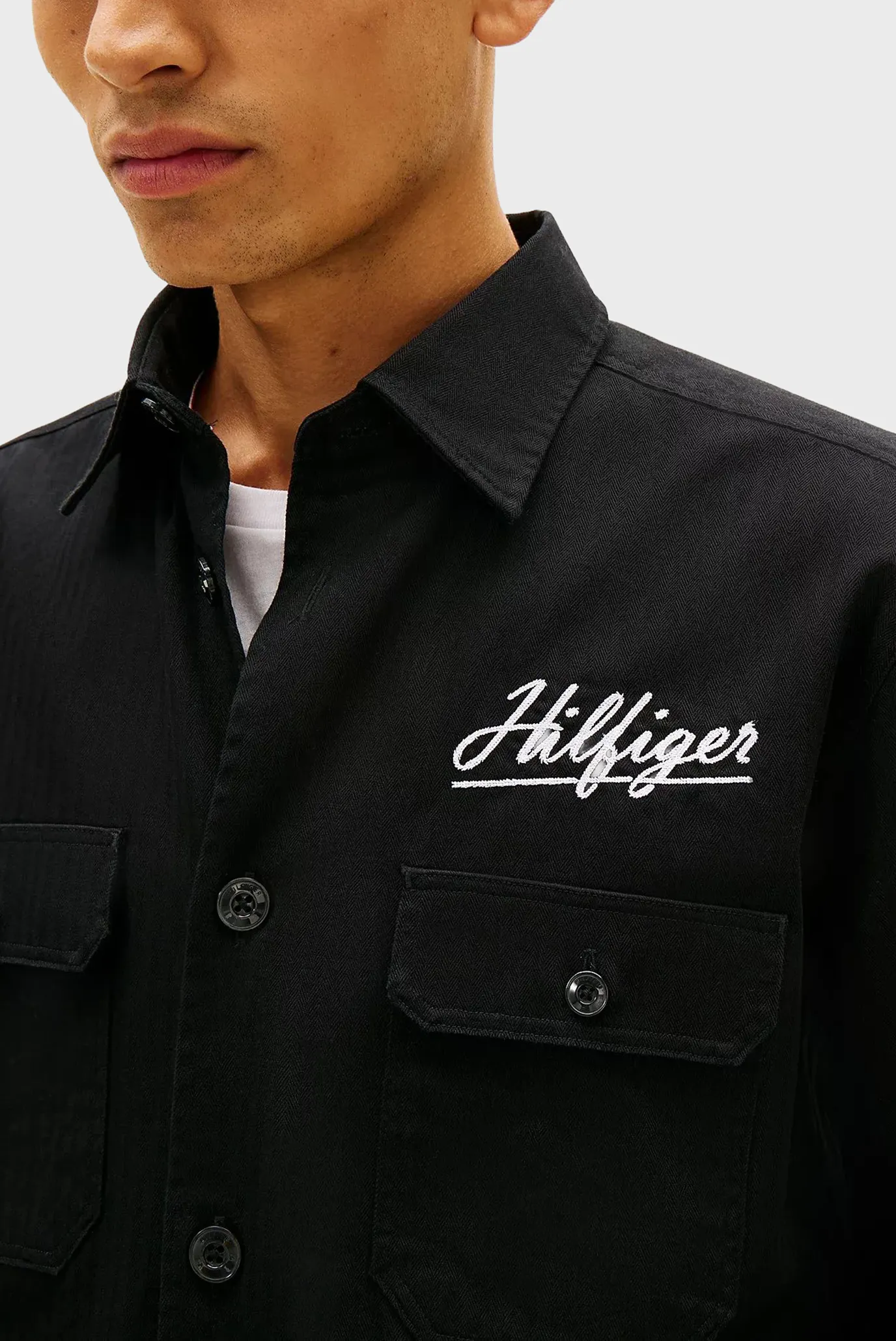 Рубашка HERRINGBONE OVERSHIRT 4