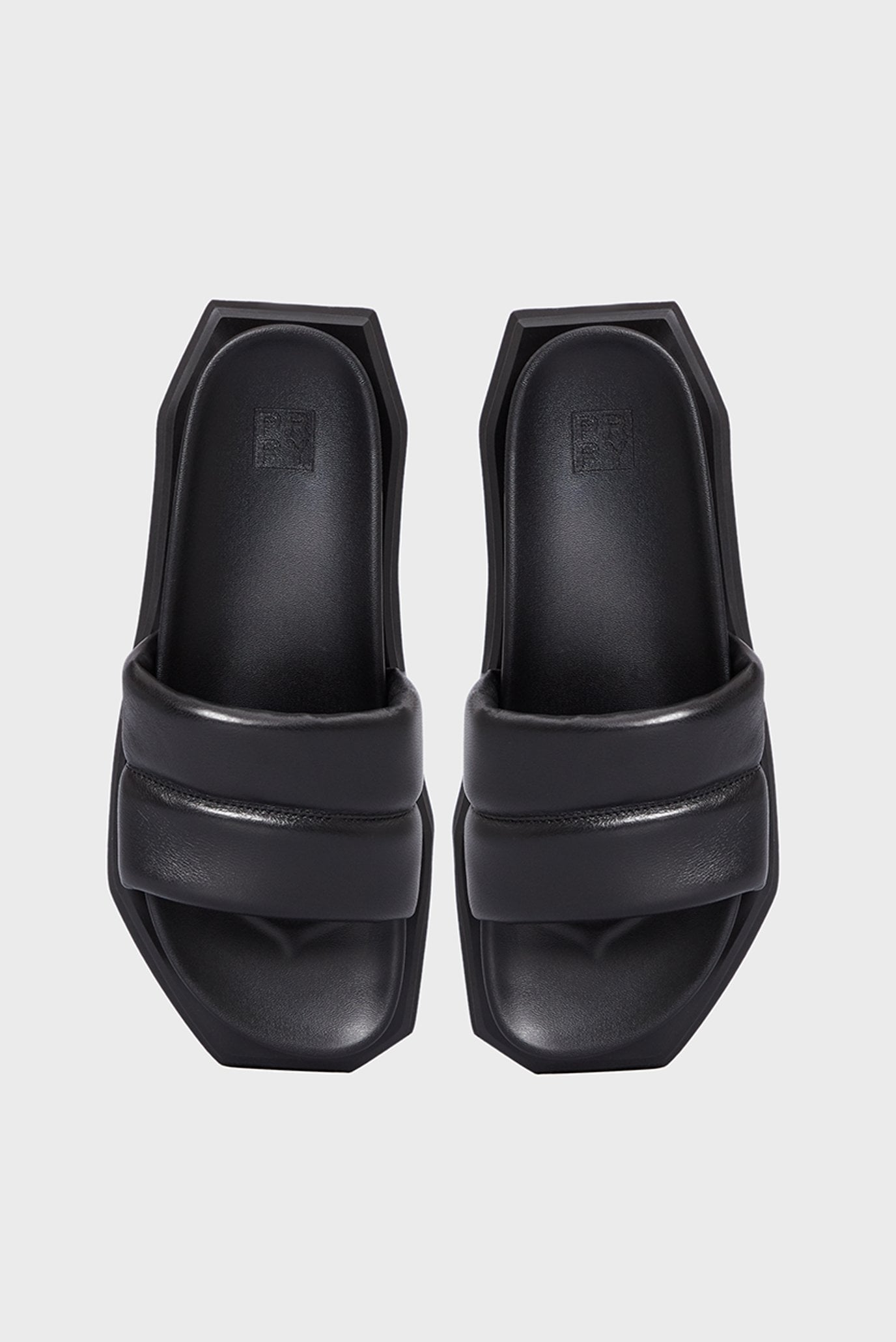 Женские черные кожаные слайдеры Isla 4