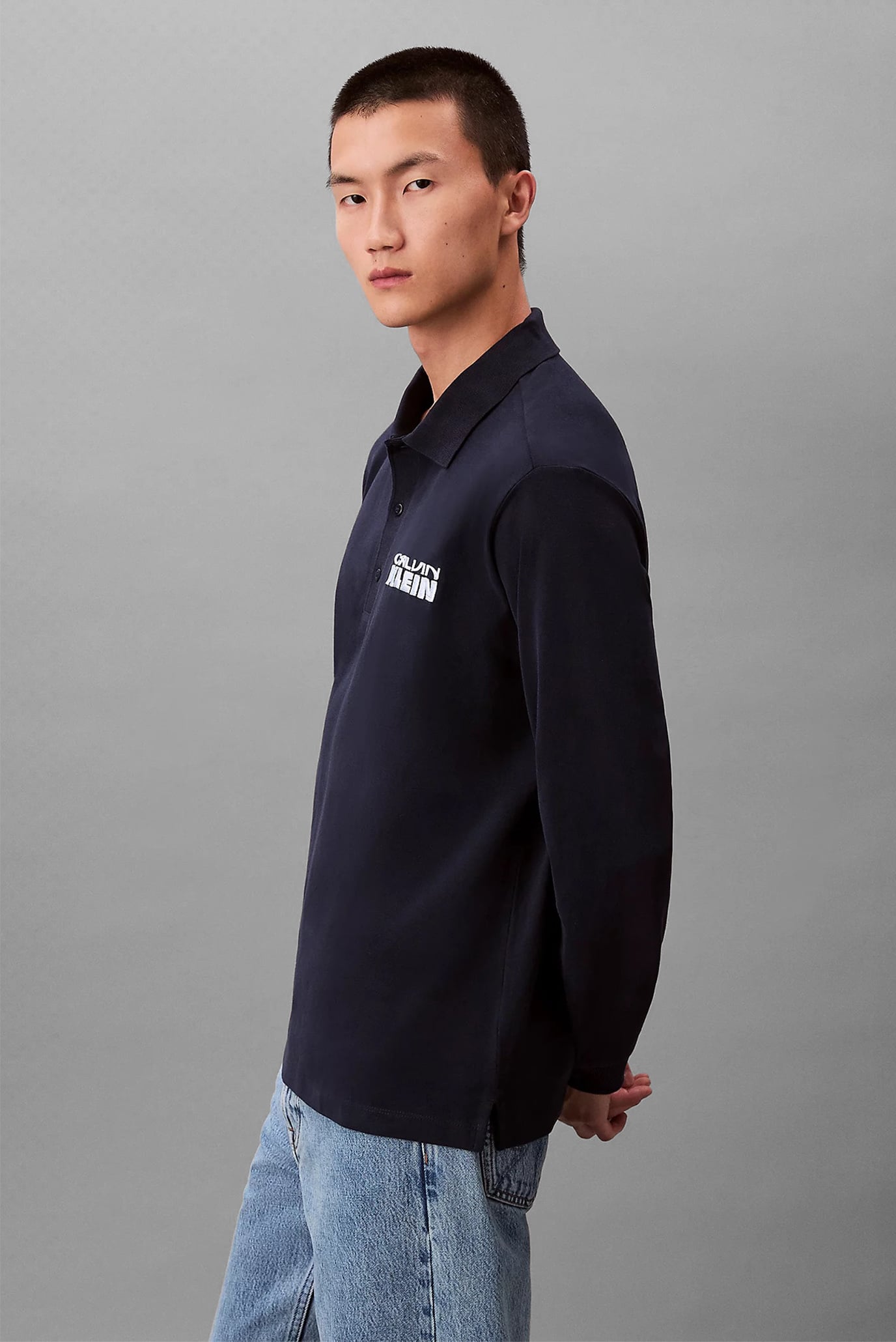 Поло с длинным рукавом LS SUEDED HEAVY JERSEY POLO 4