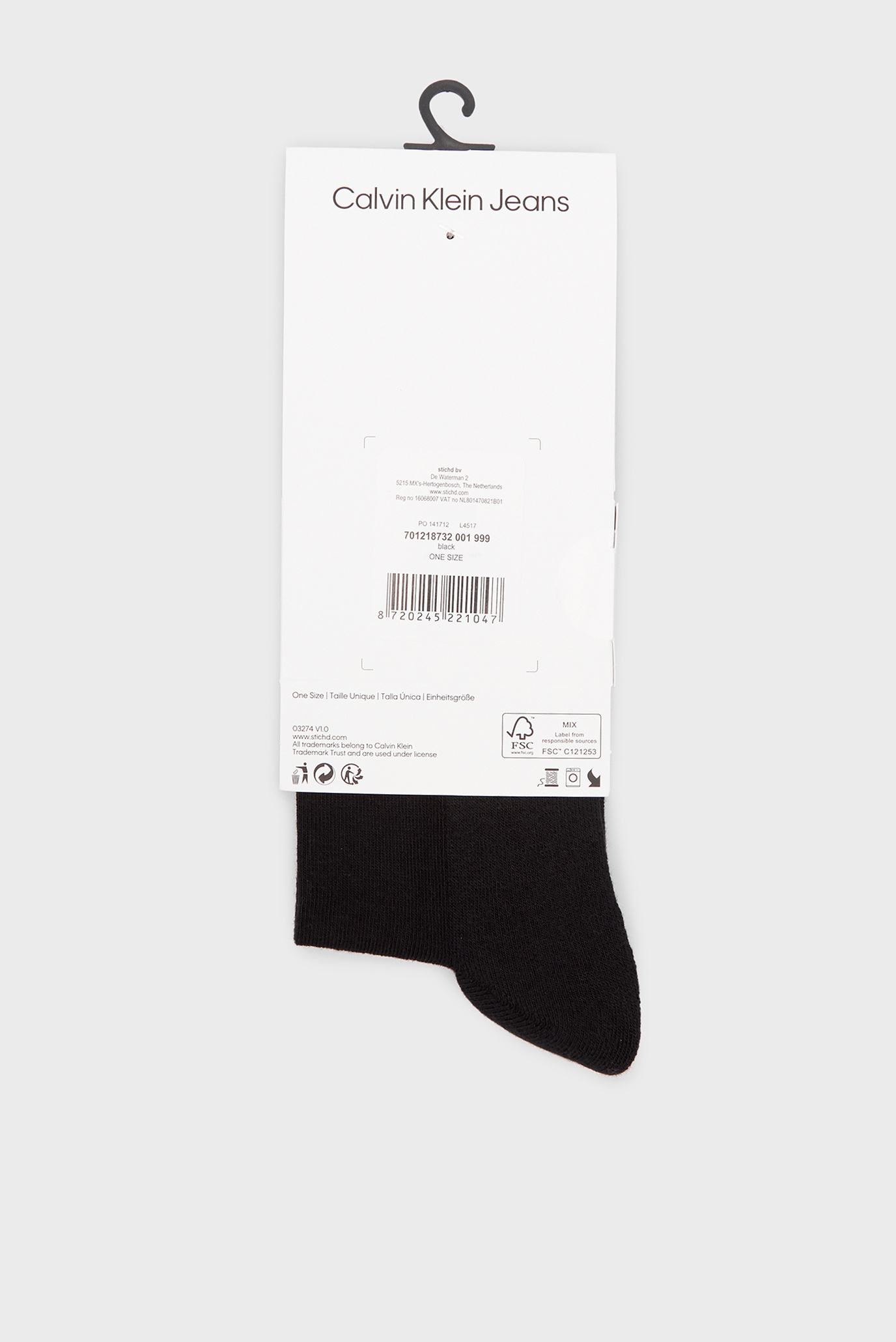 Носки CKJ MEN SOCK 1P RIB 3