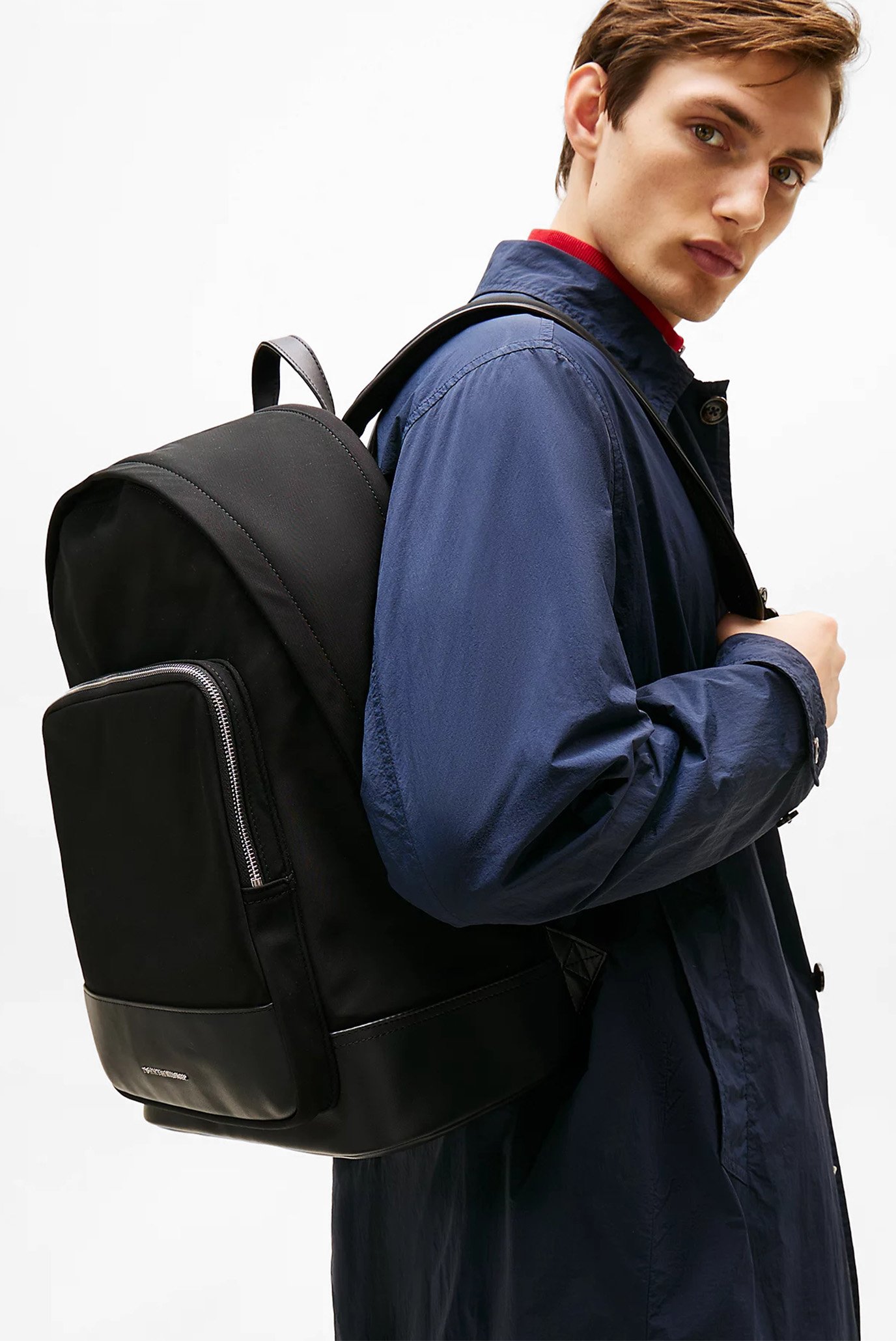 Мужской черный рюкзак TH BUSINESS NYLON BACKPACKTommy Hilfiger Мужской черный рюкзак TH BUSINESS NYLON BACKPACK 2