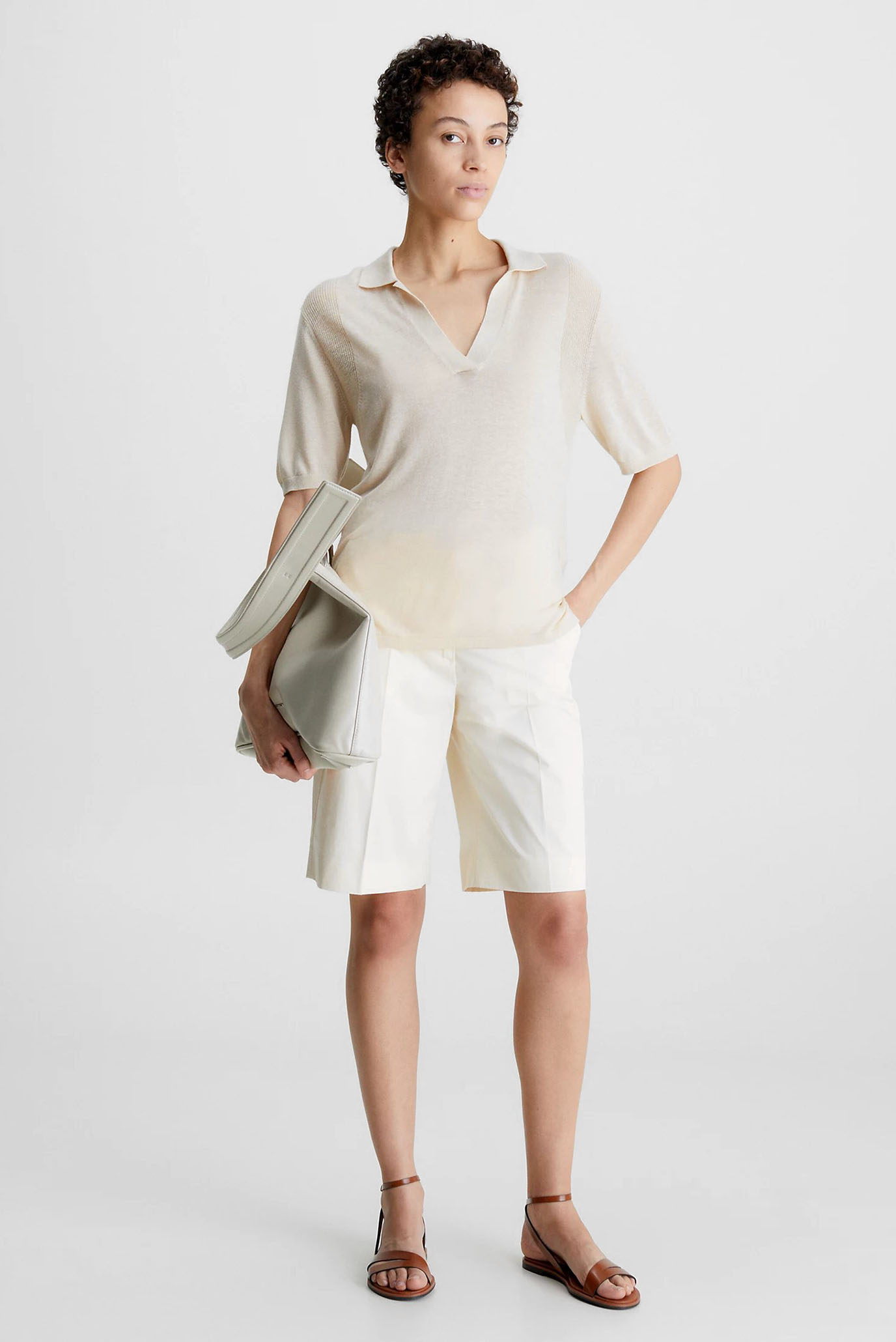 Футболка LYOCELL BLEND POLO SWEATER SS 3