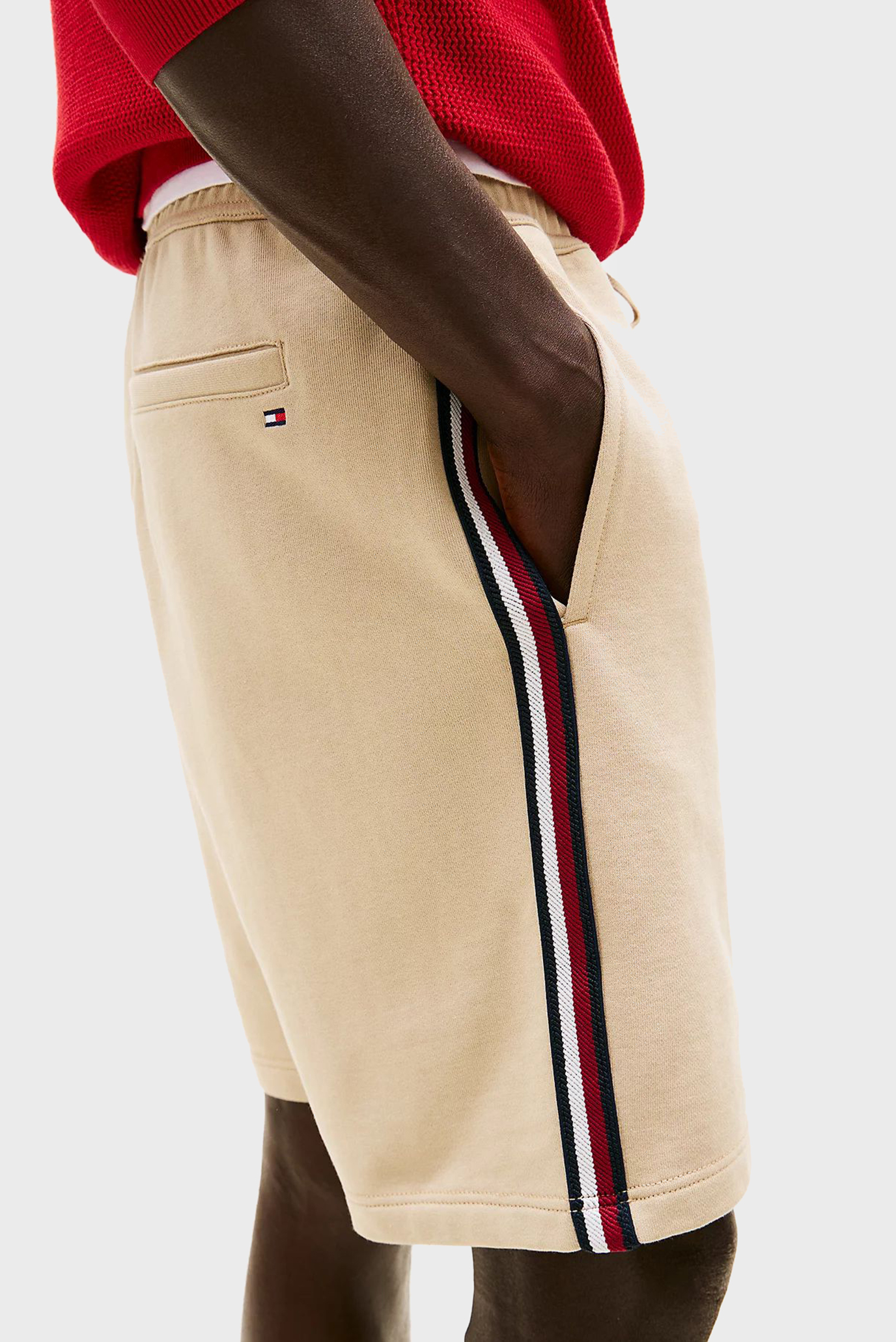 Мужские бежевые шорты GLOBAL STRIPE SWEATSHORTS 5