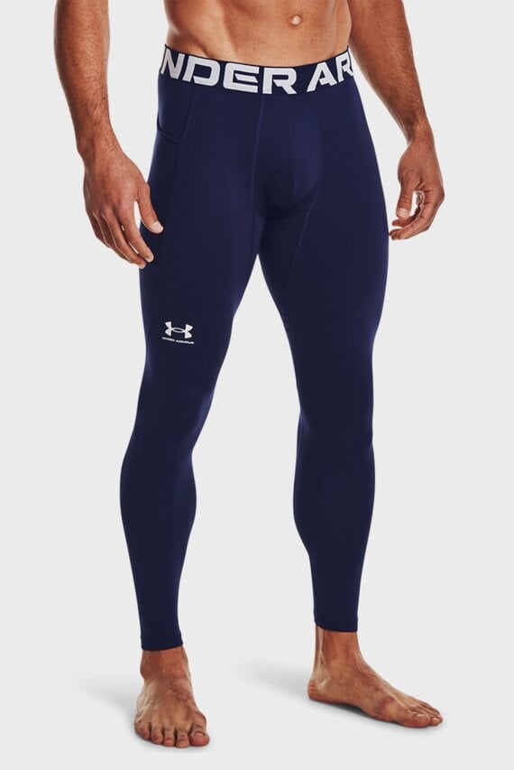 Мужские темно-синие термобрюки UA CG Armour Leggings