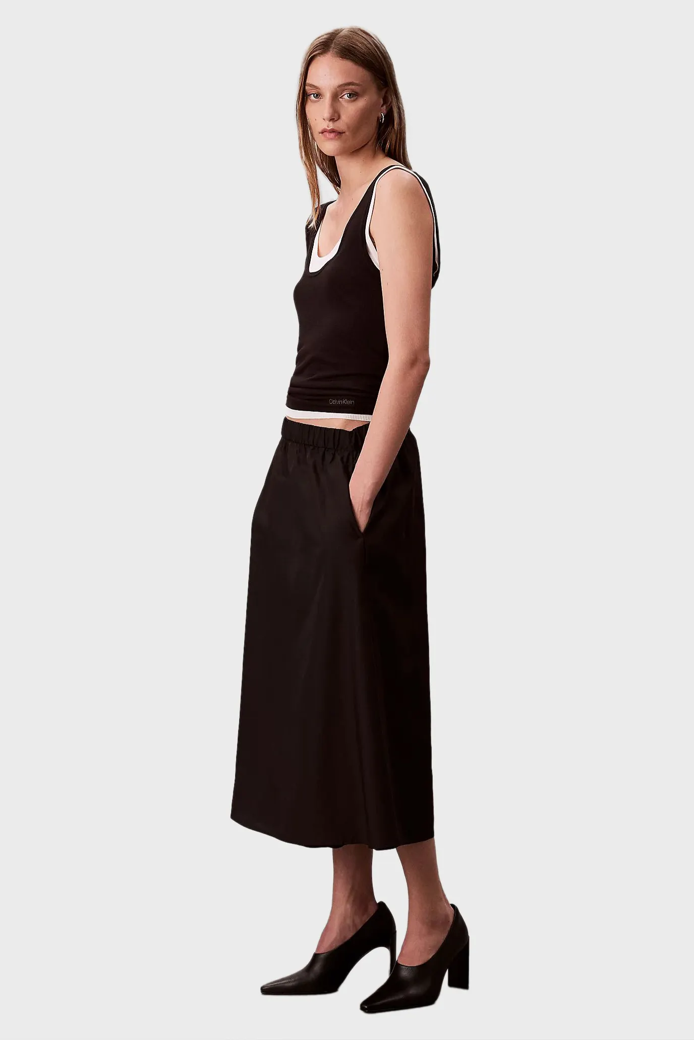 Юбка NYLON PULL ON MIDI SKIRT 2