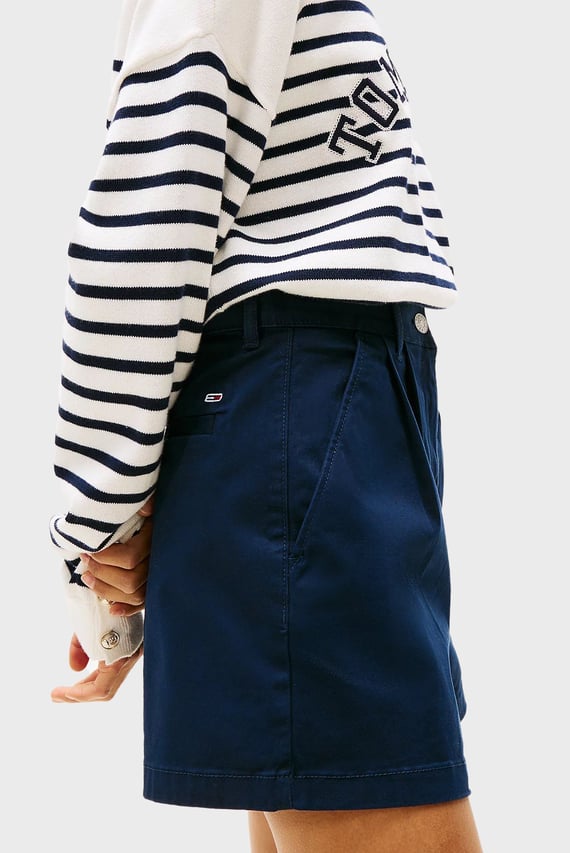 Женские темно-синие шорты CLAIRE HR PLEATED SHORT