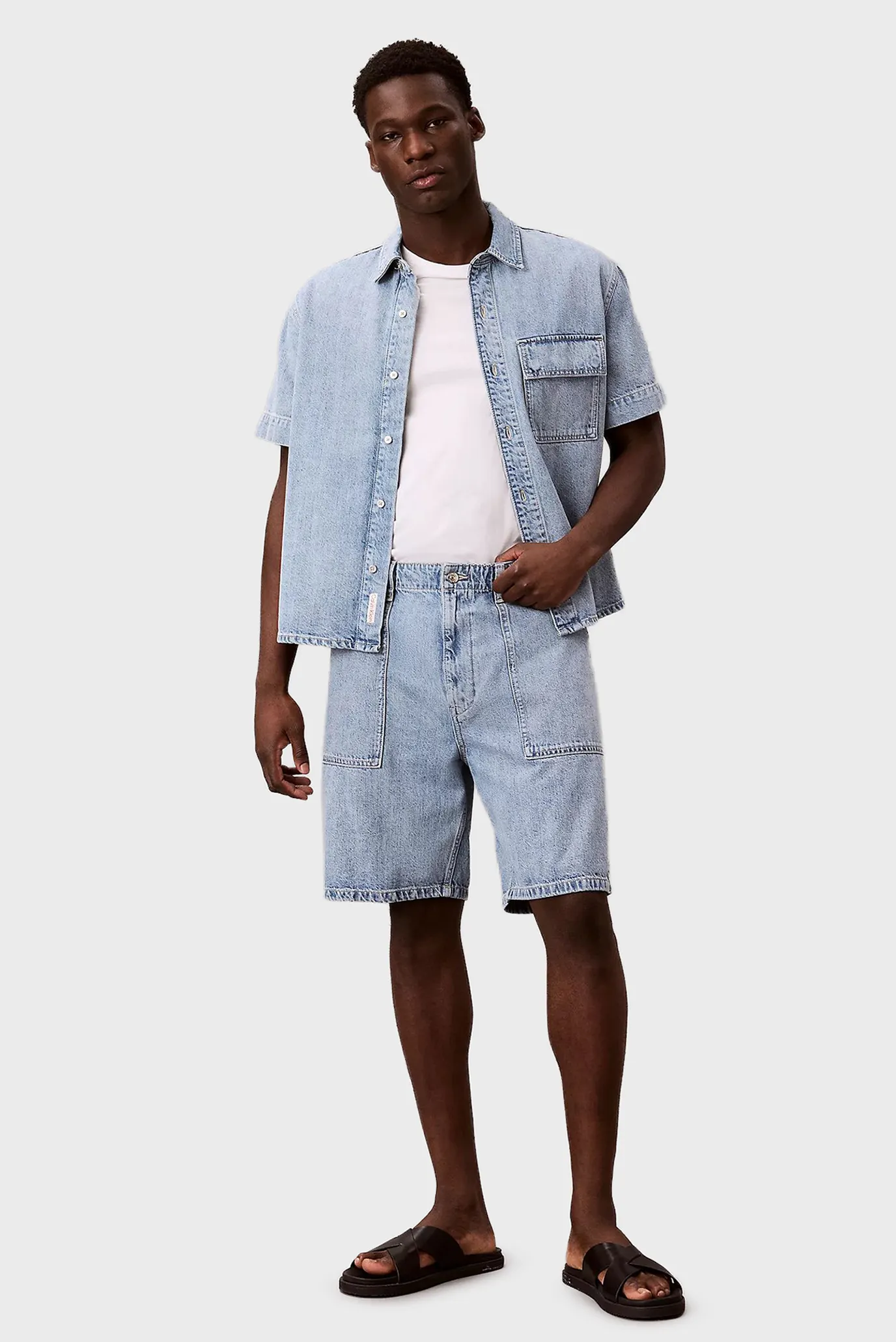 Рубашка с коротким рукавом SS LINEN DENIM UTILITY SHIRT SHA 2
