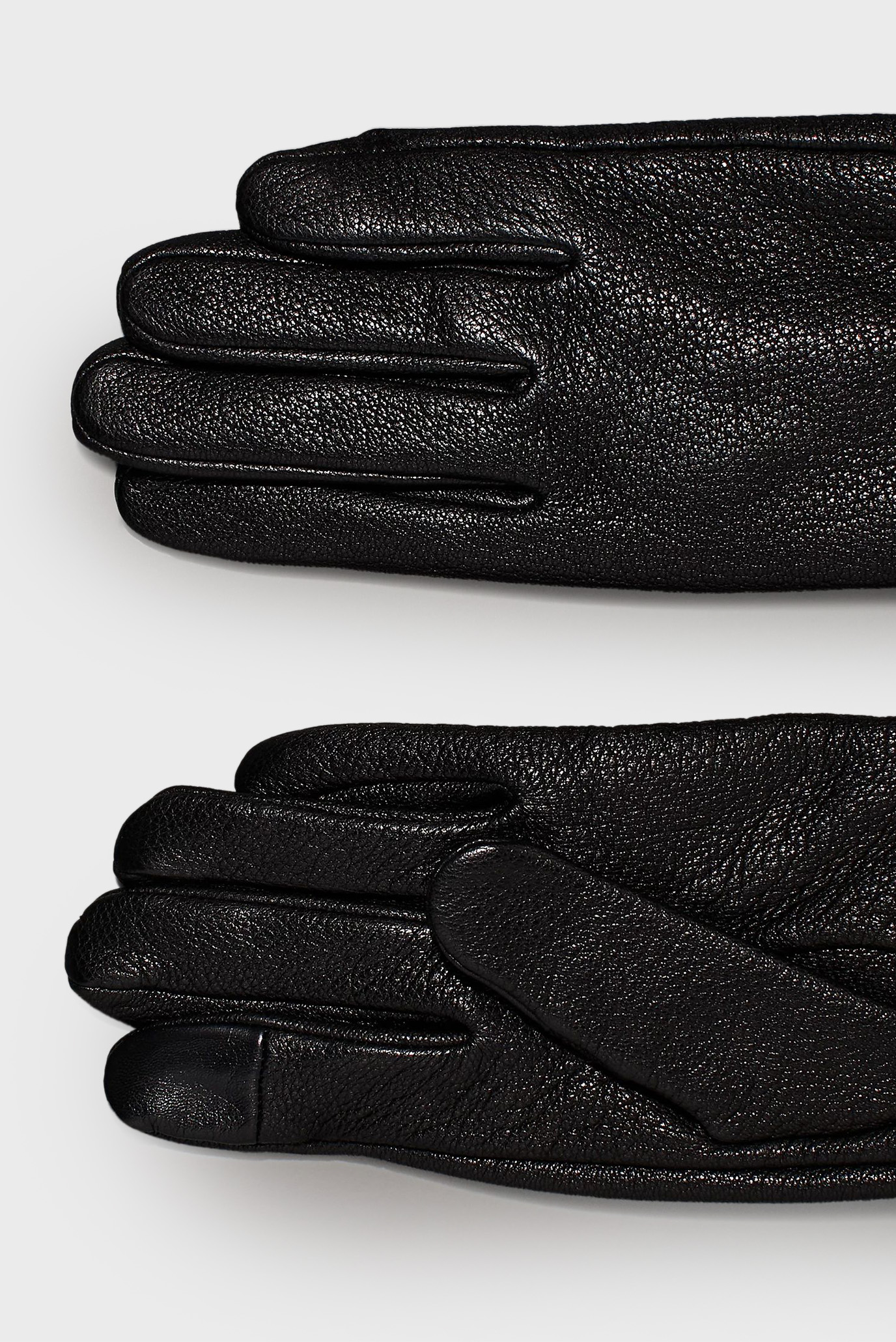 Мужские черные кожаные перчатки LEATHER INST 3