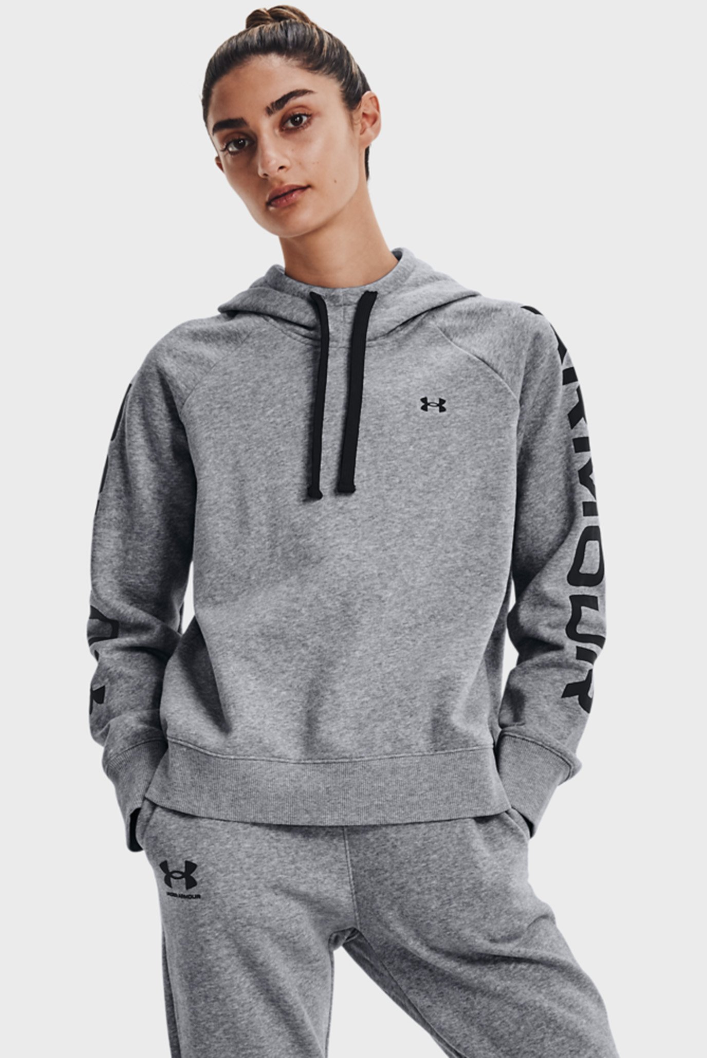 Женское серое худи Rival Fleece CB Hoodie Under Armour Женское серое худи Rival Fleece CB Hoodie 8
