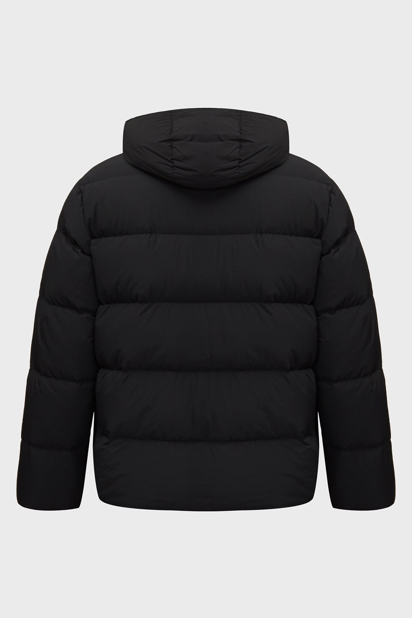 Мужской черный пуховик DOWN HOODED PUFFER JACKET 2