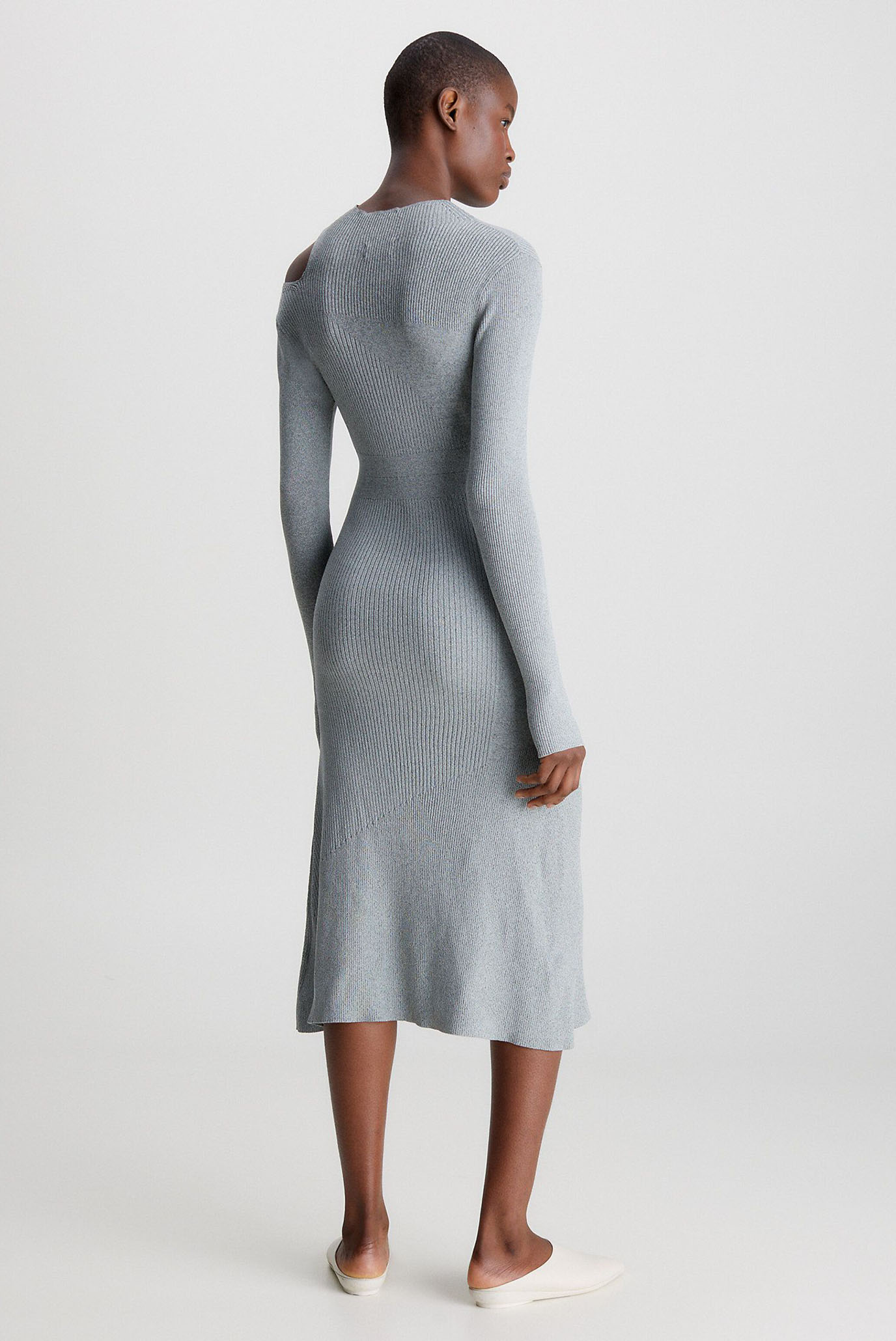 Calvin klein sweater dress grey best sale