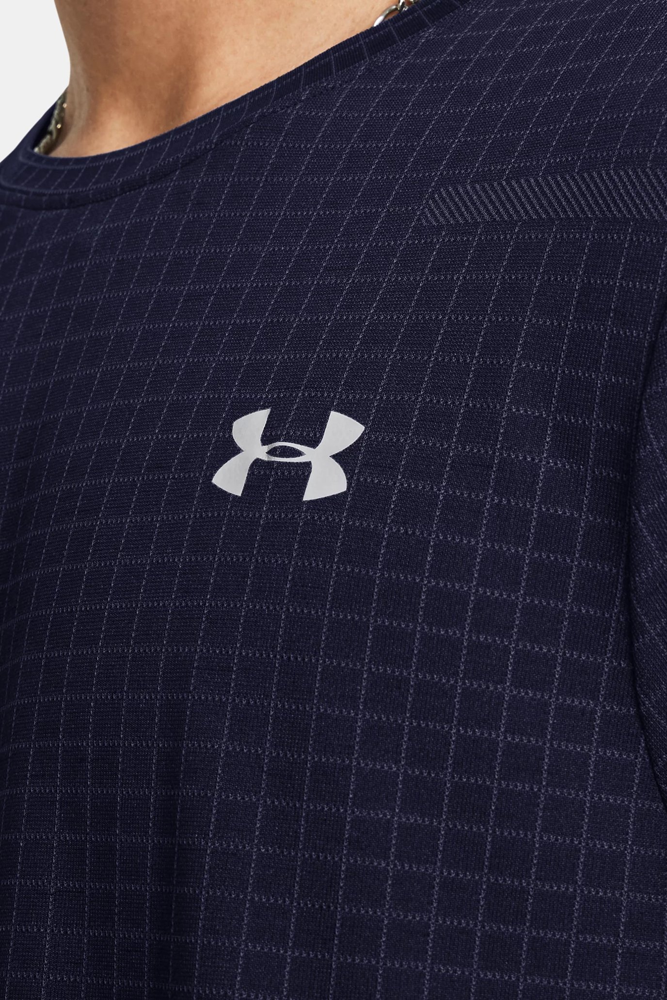 Футболка UA Seamless Grid SS-BLU 3