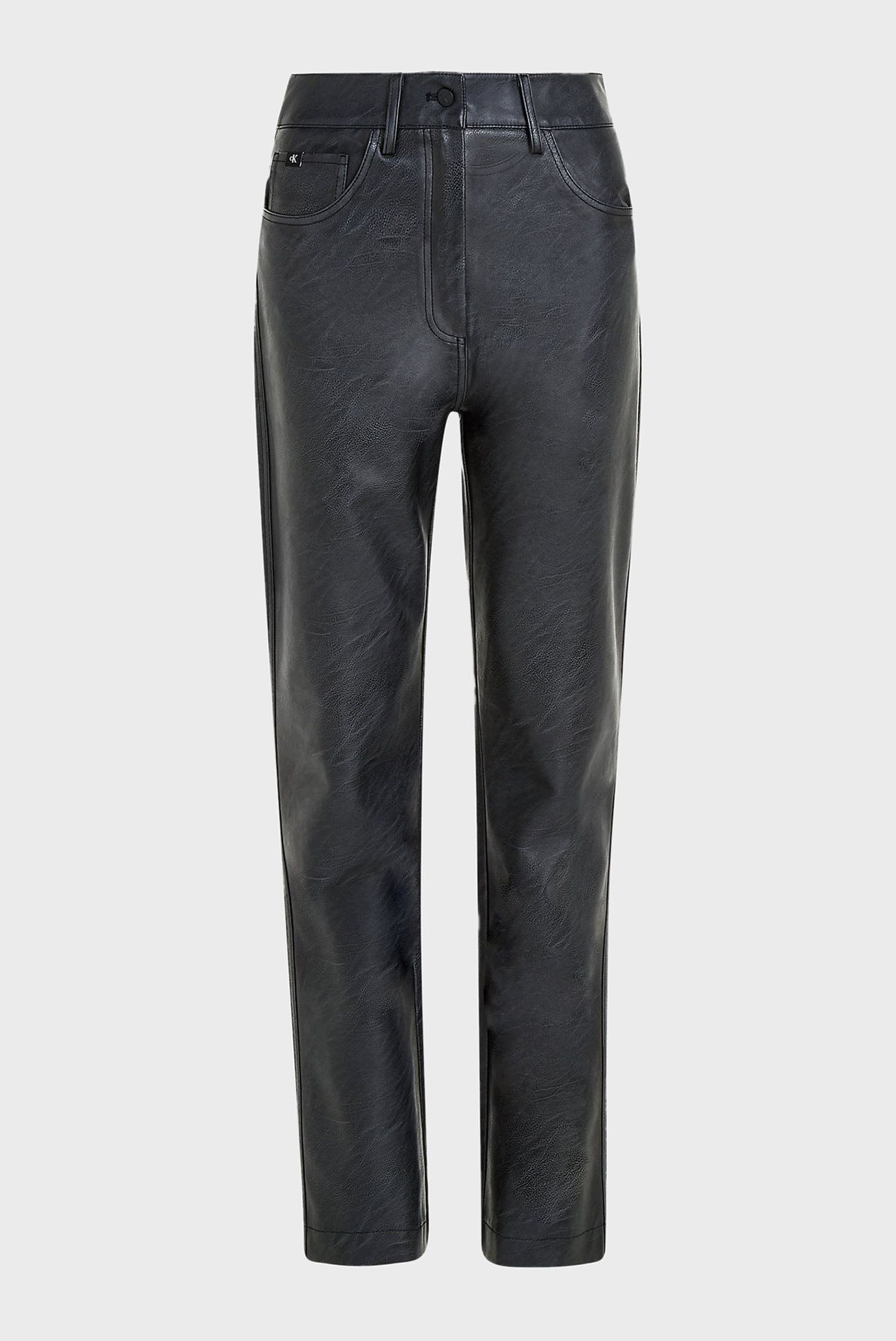 Штаны FAUX LEATHER HIGH RISE STRAIGHT 6
