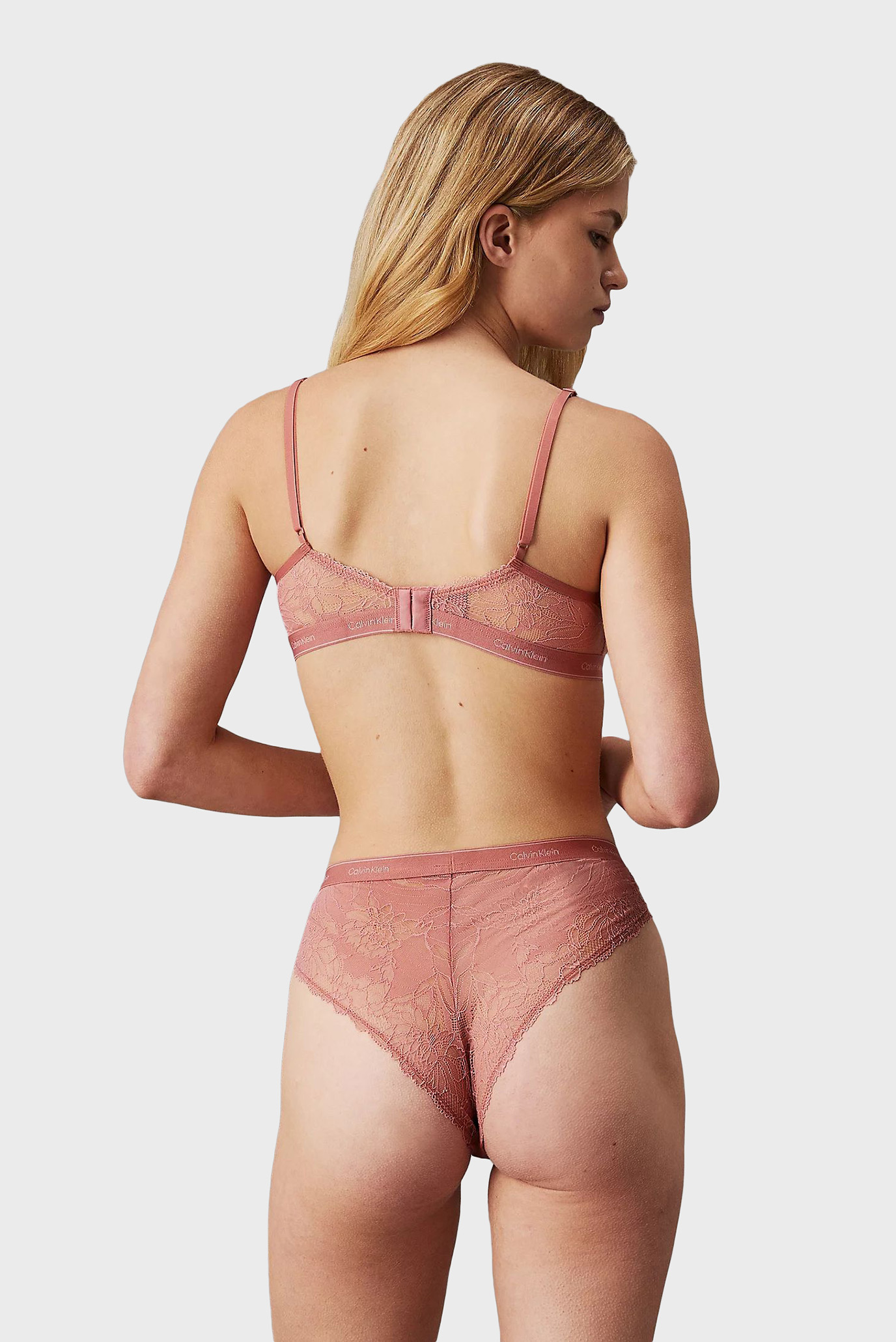 Женские розовые трусики TANGA 3