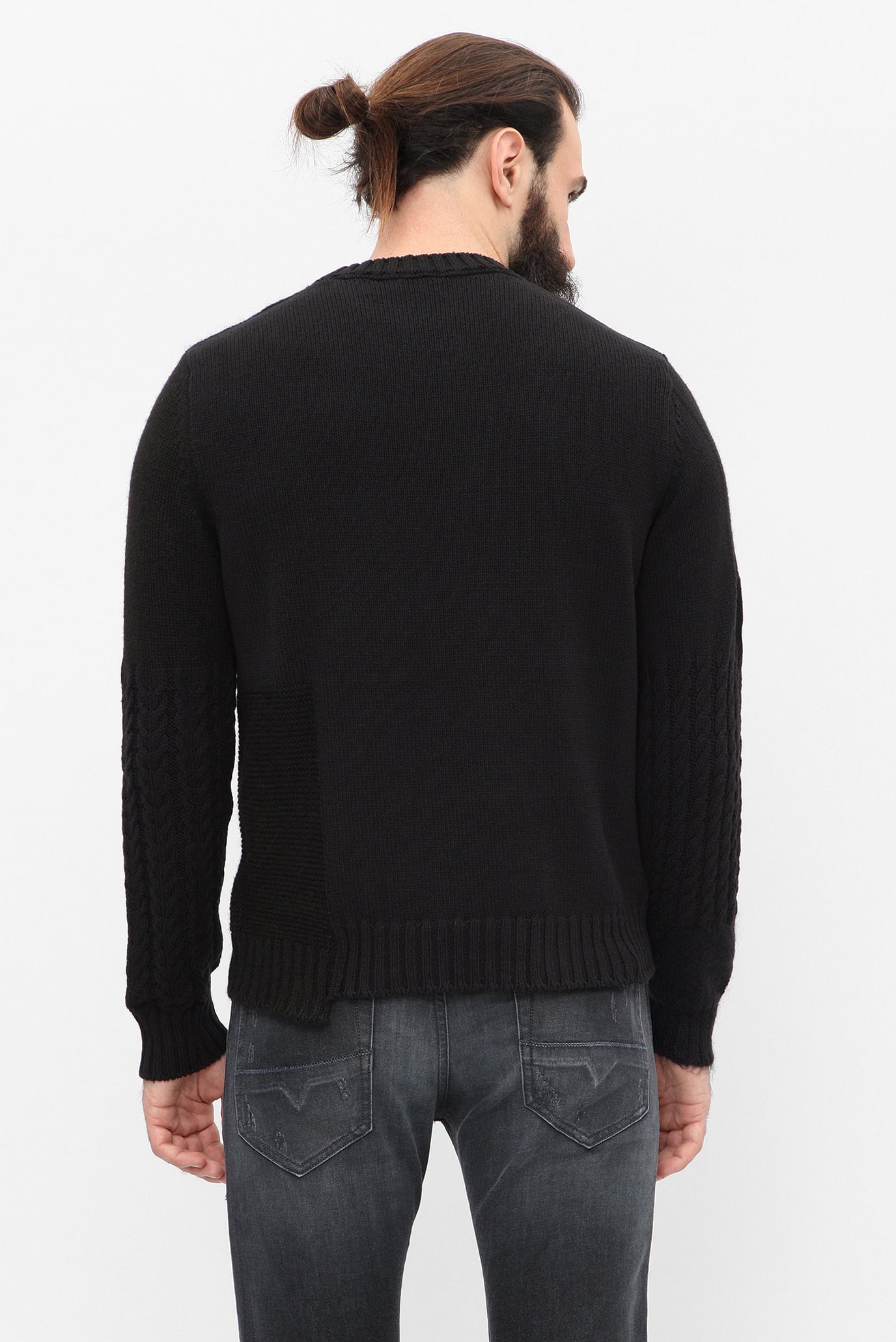 Мужской черный свитер 8