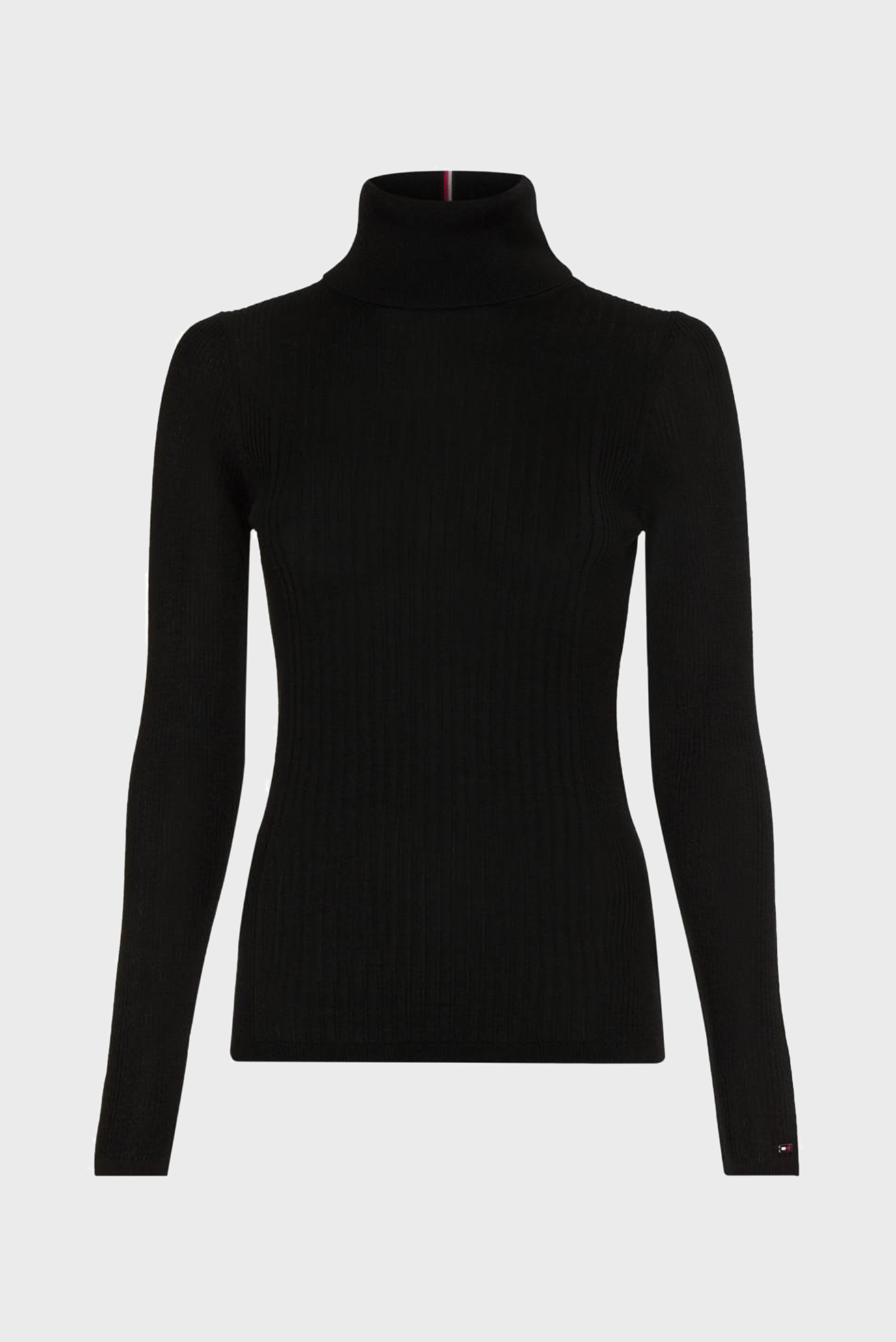 Женский черный гольф LYOCELL SILK ROLL-NK SWEATER 5