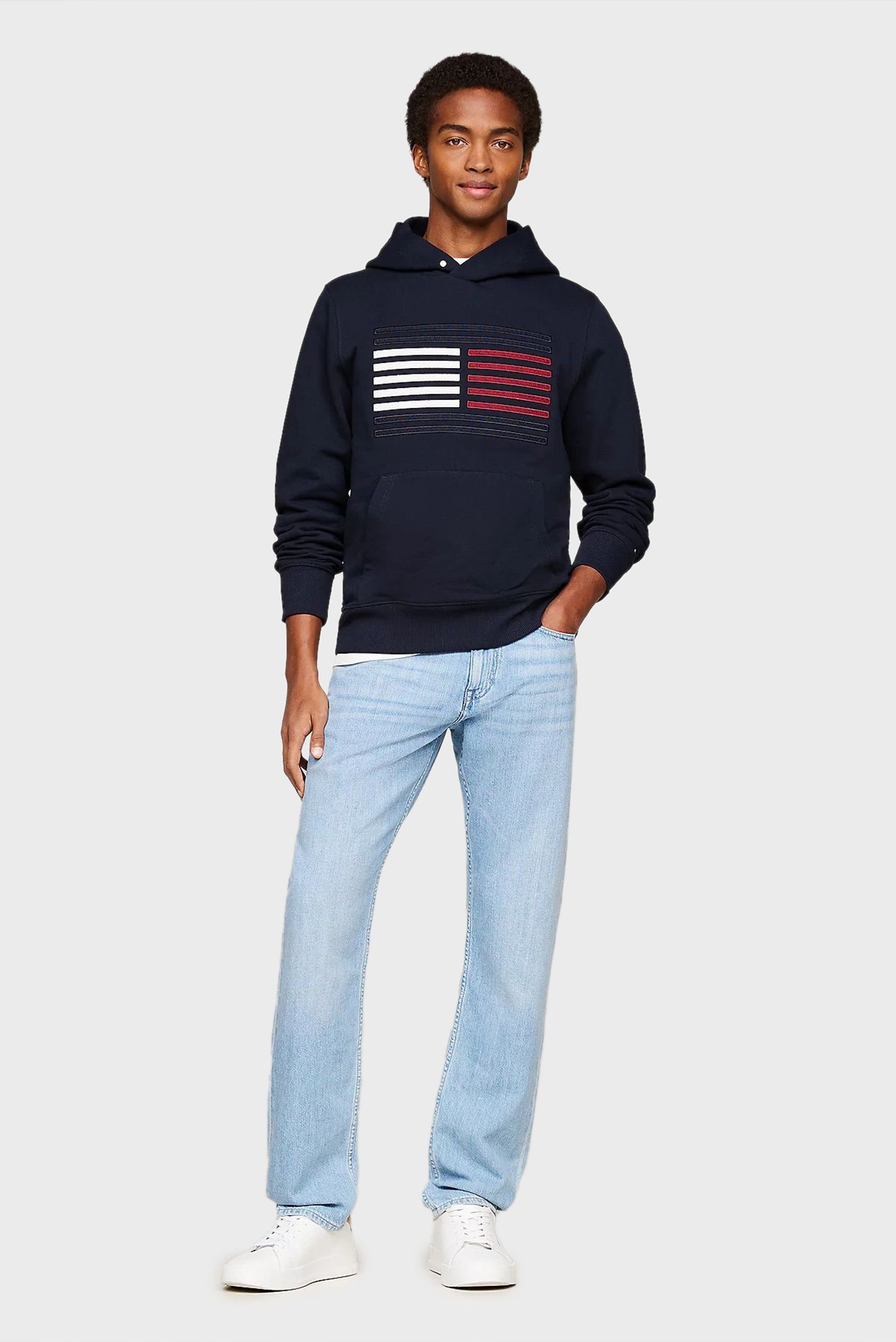 Мужское темно-синее худи GROSSGRAIN FLAG 2