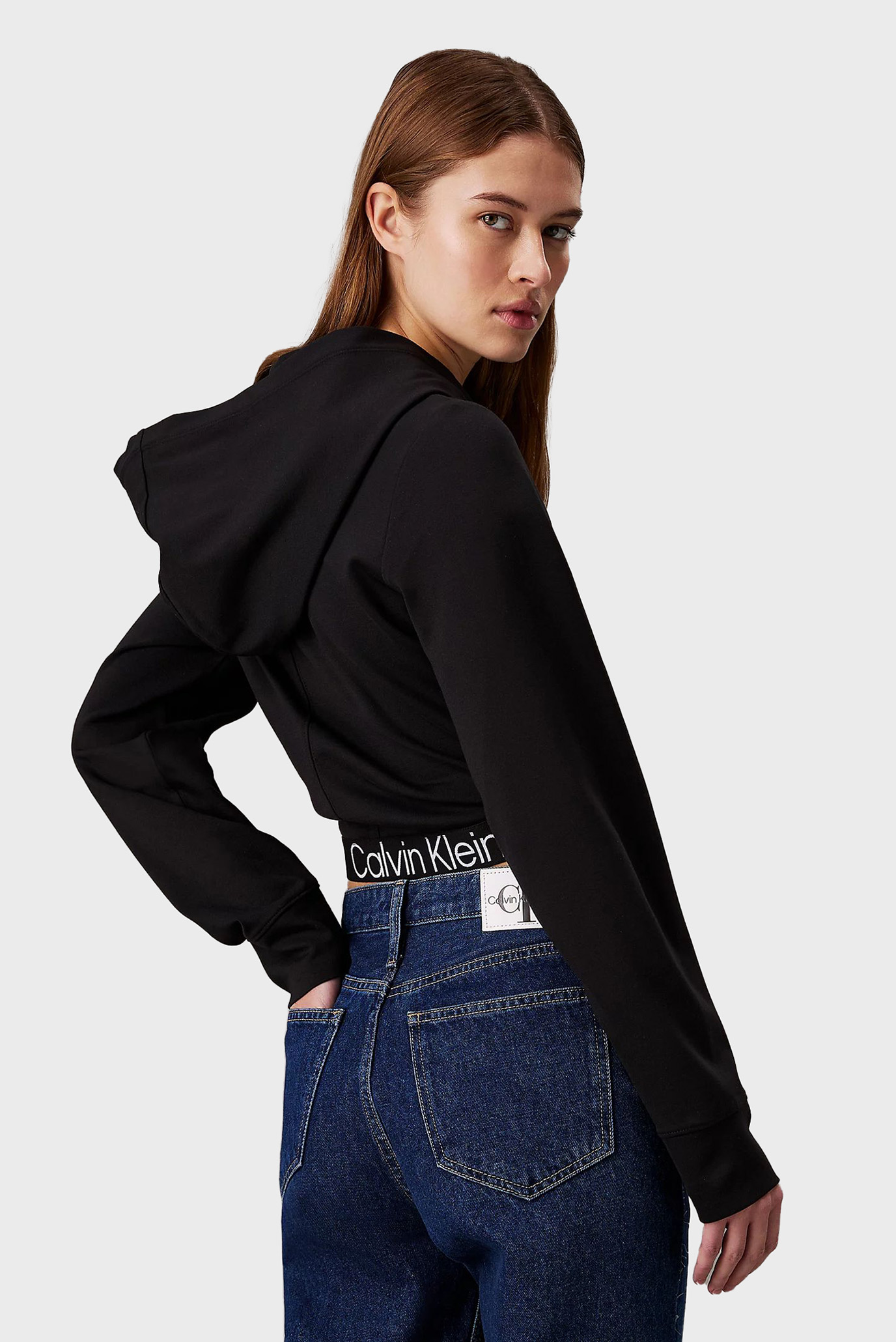 Женское черное худи 8